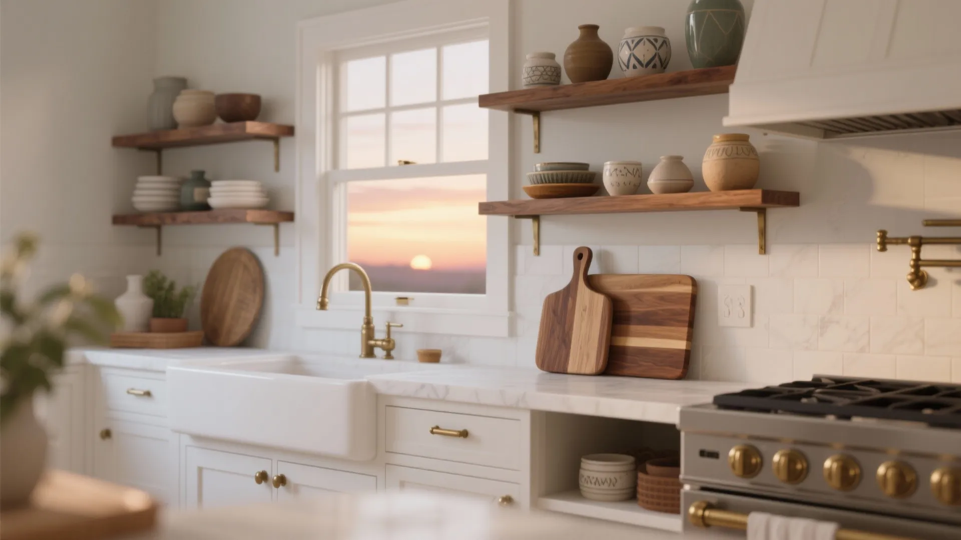 2. Introduce warm metals and wood accents