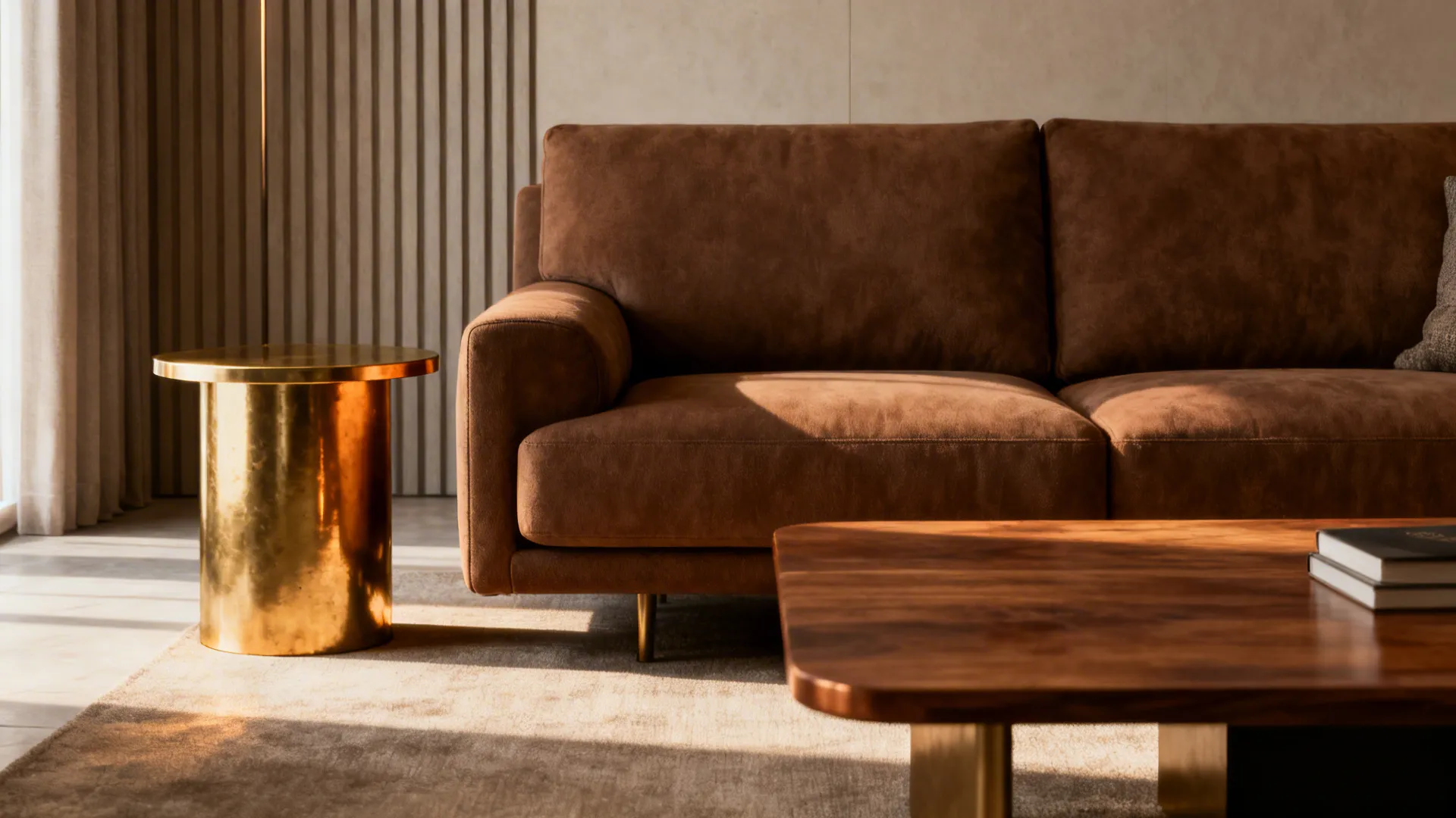 2. Add warm metals and natural wood