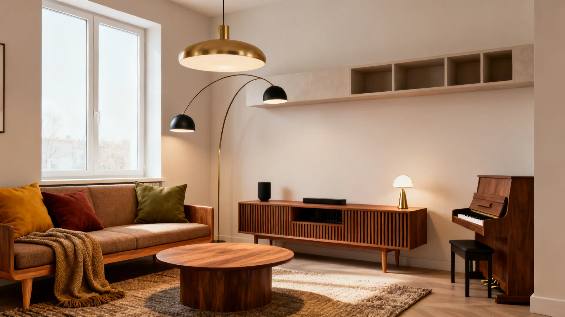 Warm Mid-Century Modern Living Room Ideas (5 Inspo): Cozy mid-century modern living room concepts that maximize small spaces with timeless style