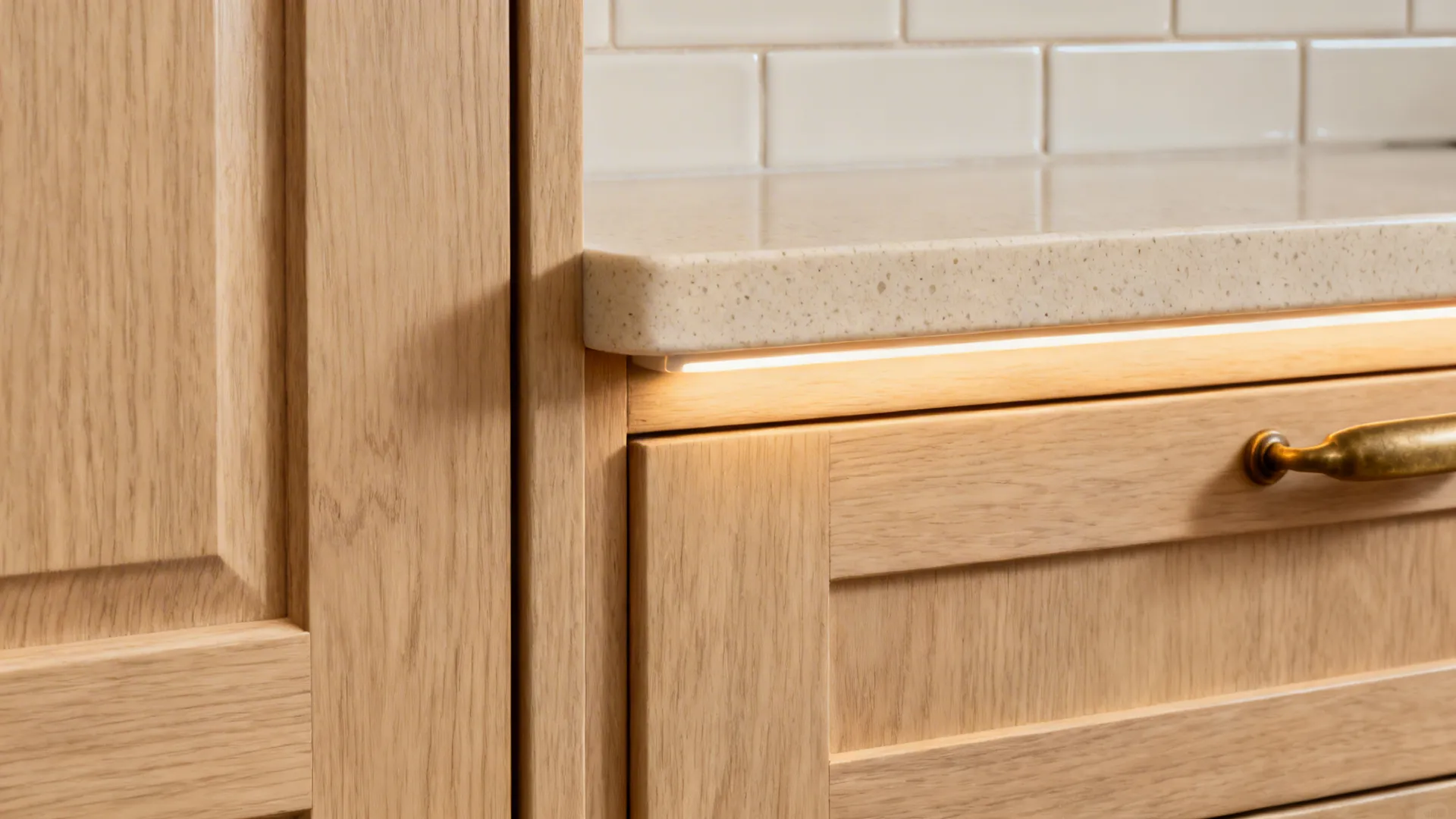 Warm Minimalism for Tight Kitchens