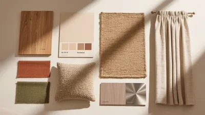 Warm Neutral Interior Material Palette Inspiration