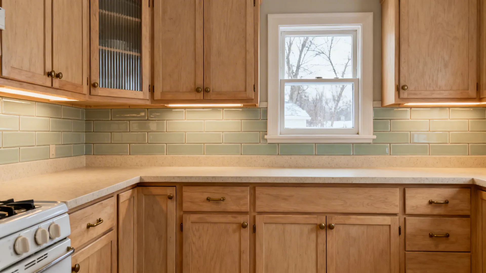 Warm Minimalism for Tight Kitchens