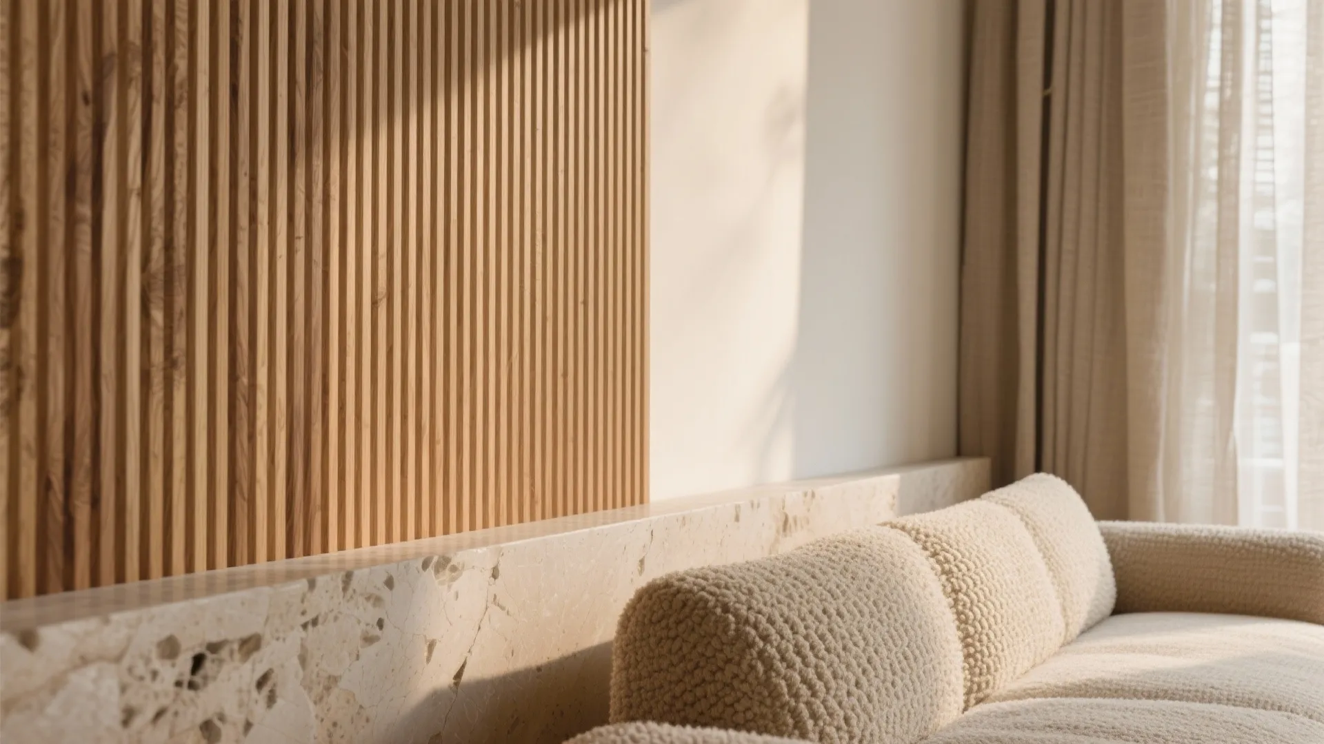 Calm, warm minimalism with tactile layers