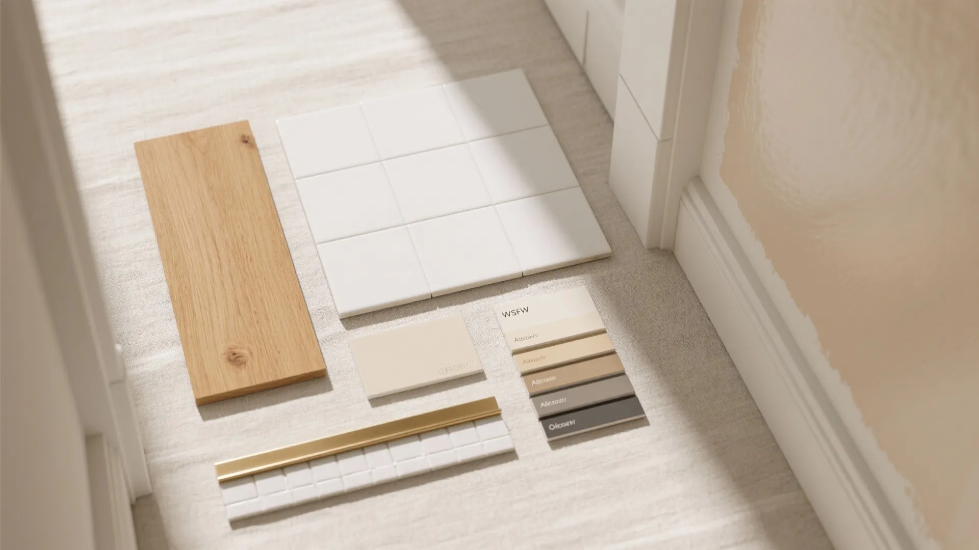 4) Warm It Up: Wood, Brass, Soft Grout, and Wall Color