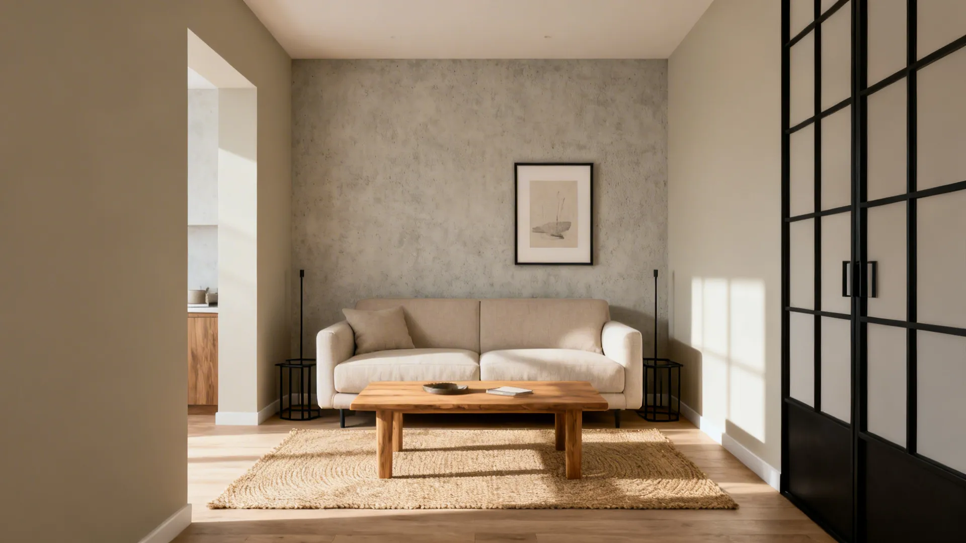 Warm Neutrals with a Textured Accent