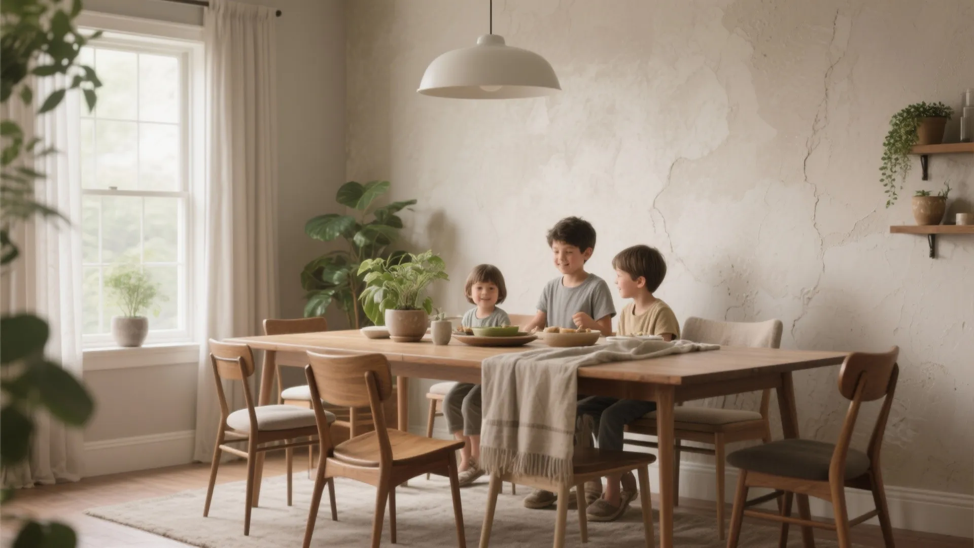 2. Warm neutrals plus texture for timeless comfort