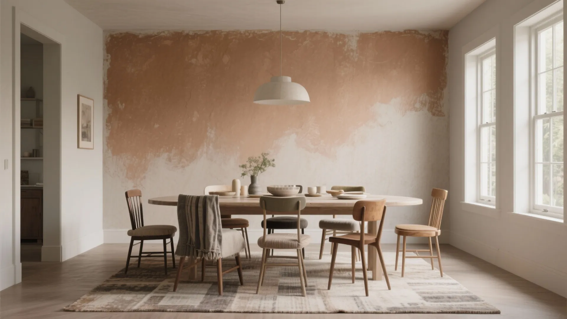 2. Warm neutrals with layered texture