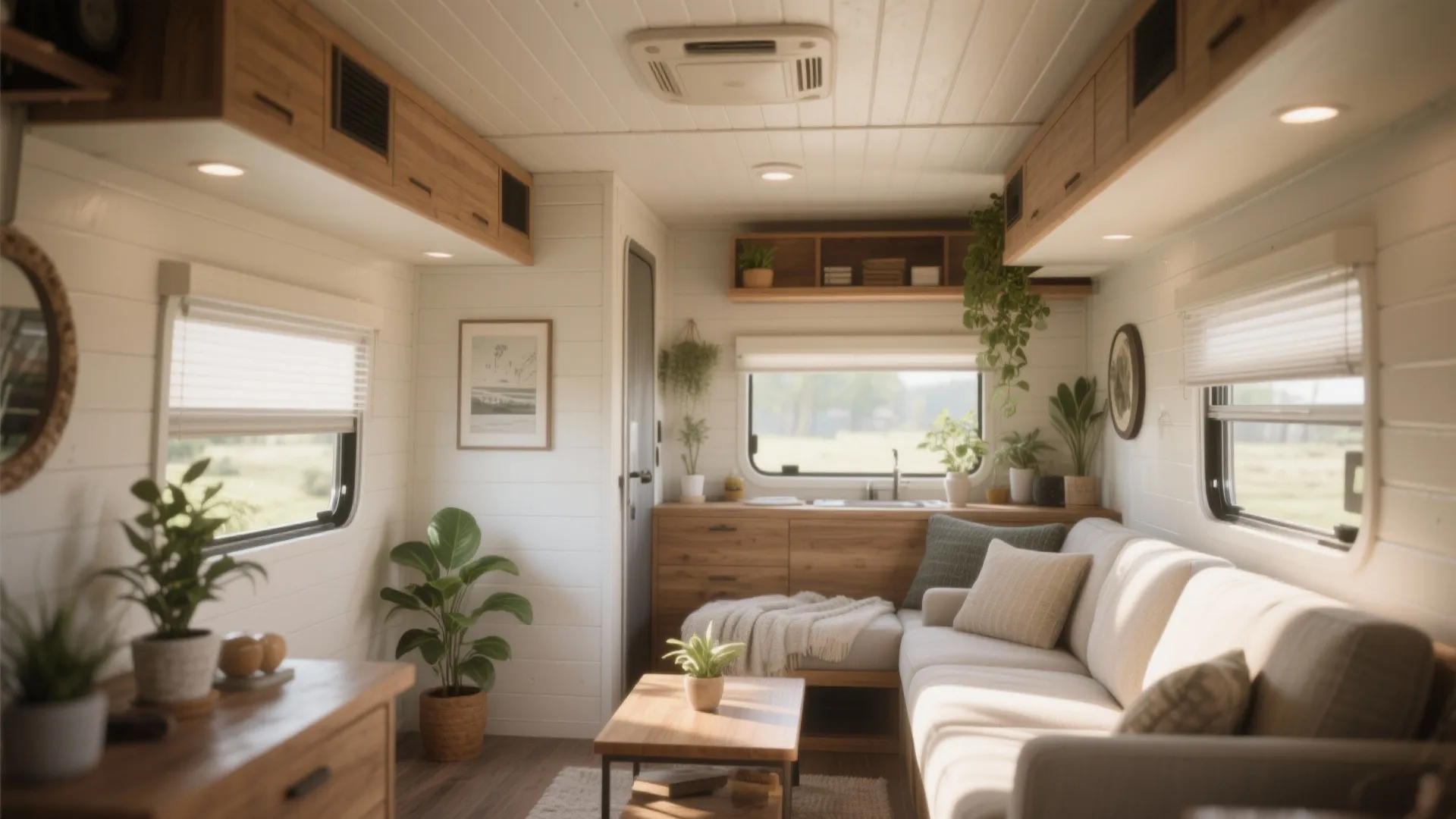 2. Light, slightly warm neutrals make the space breathe