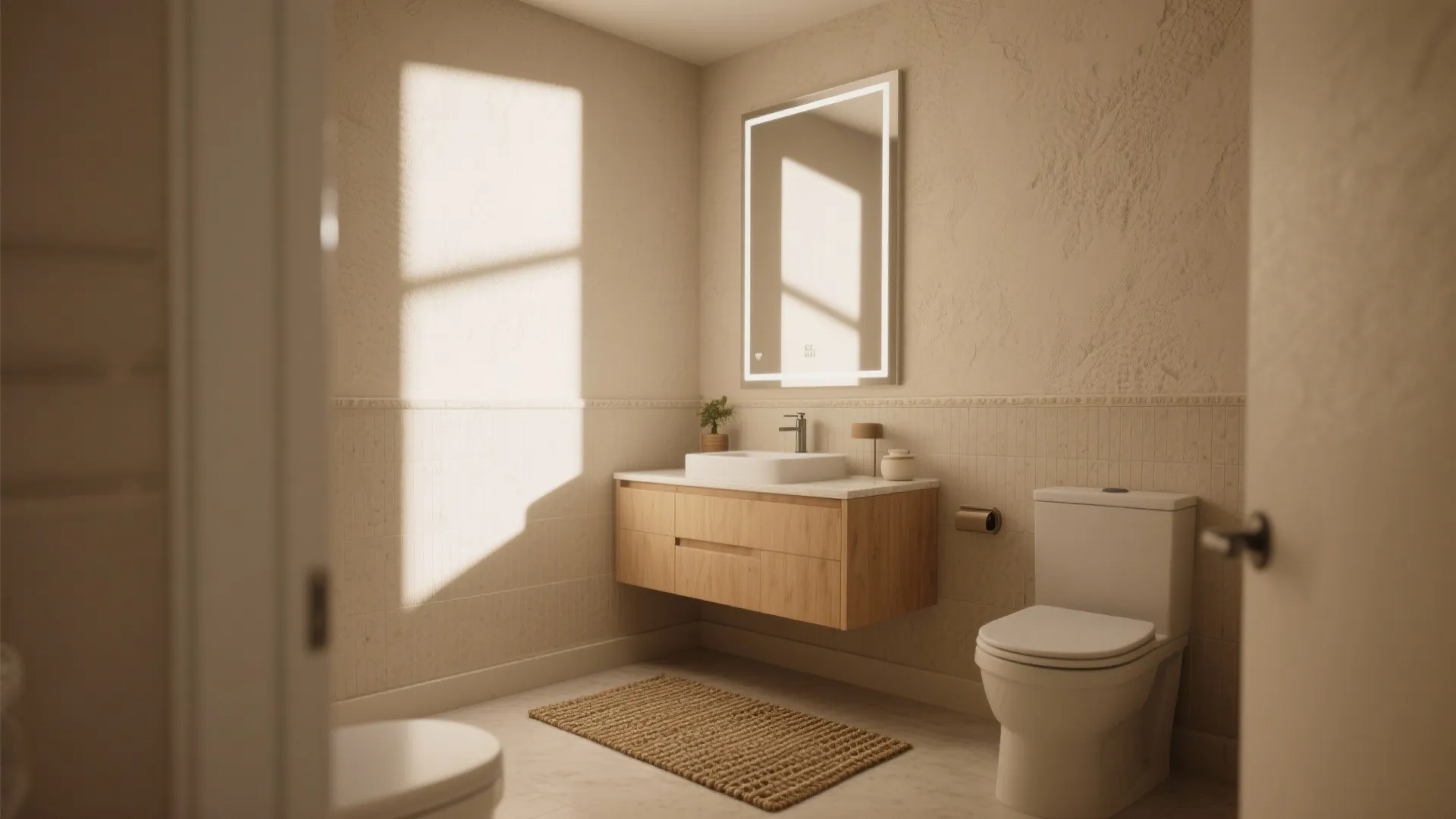 Tip 1: Maximize light with warm neutrals