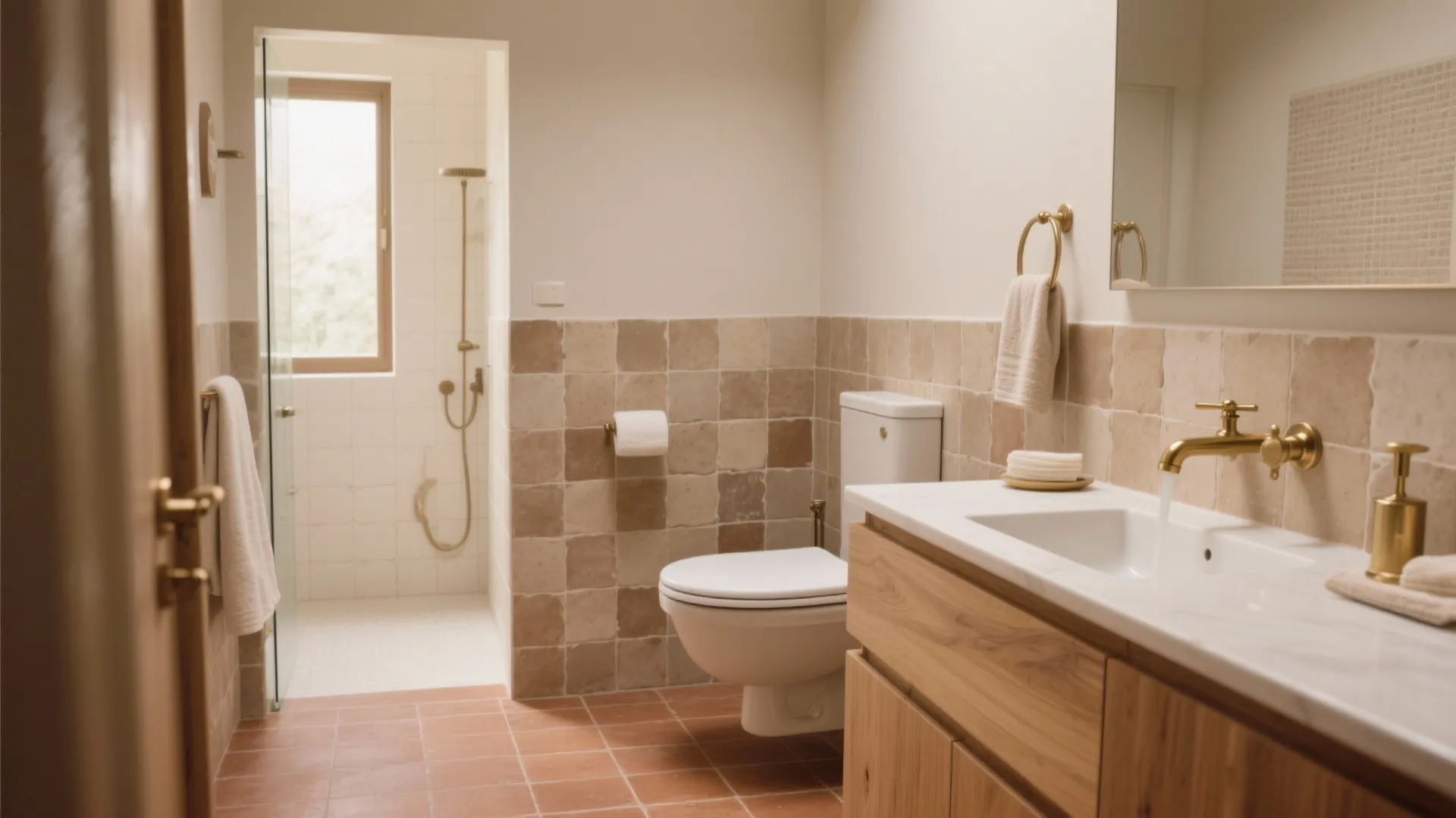 Natural tones, artisanal texture, and warm metals