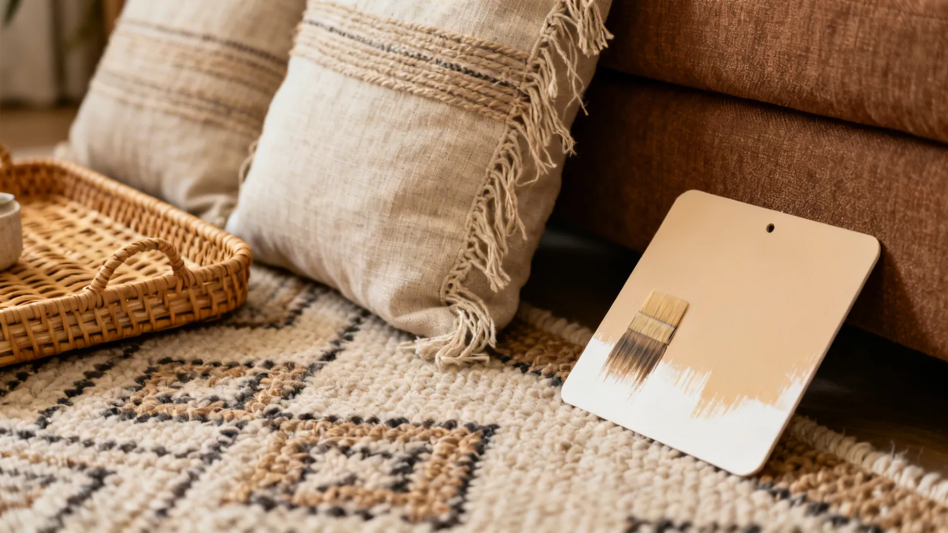 1. Warm Neutrals with Textured Accents