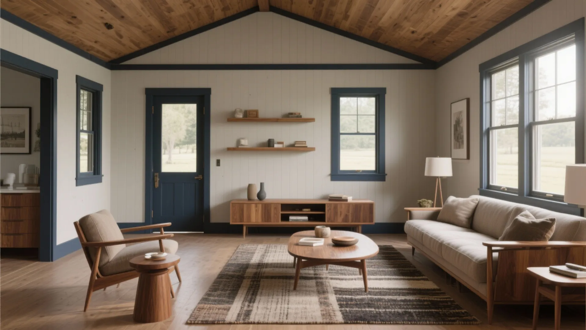 1. Warm Neutrals with Deep Trim