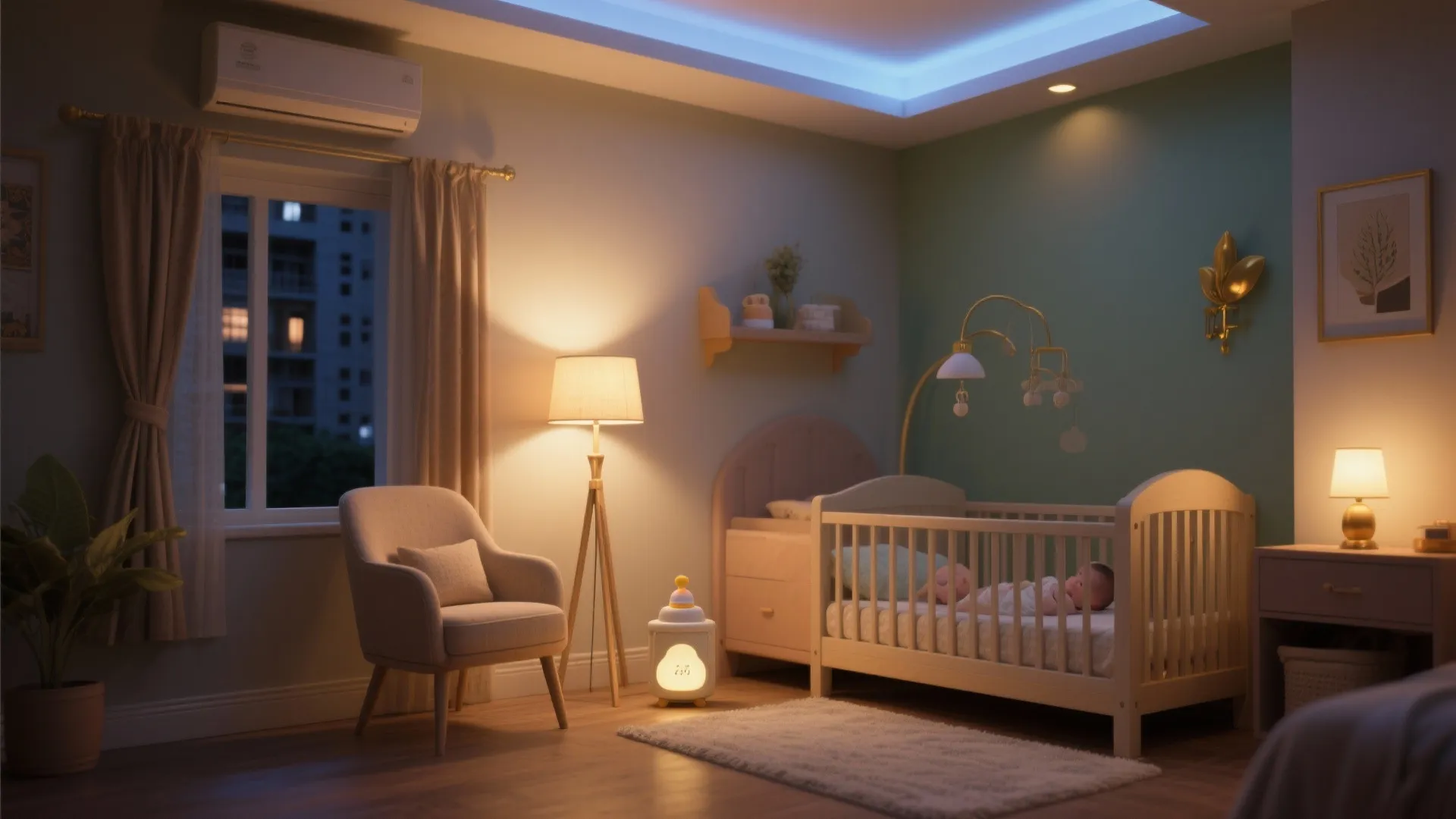 Layered Warm Lighting & Night Glow