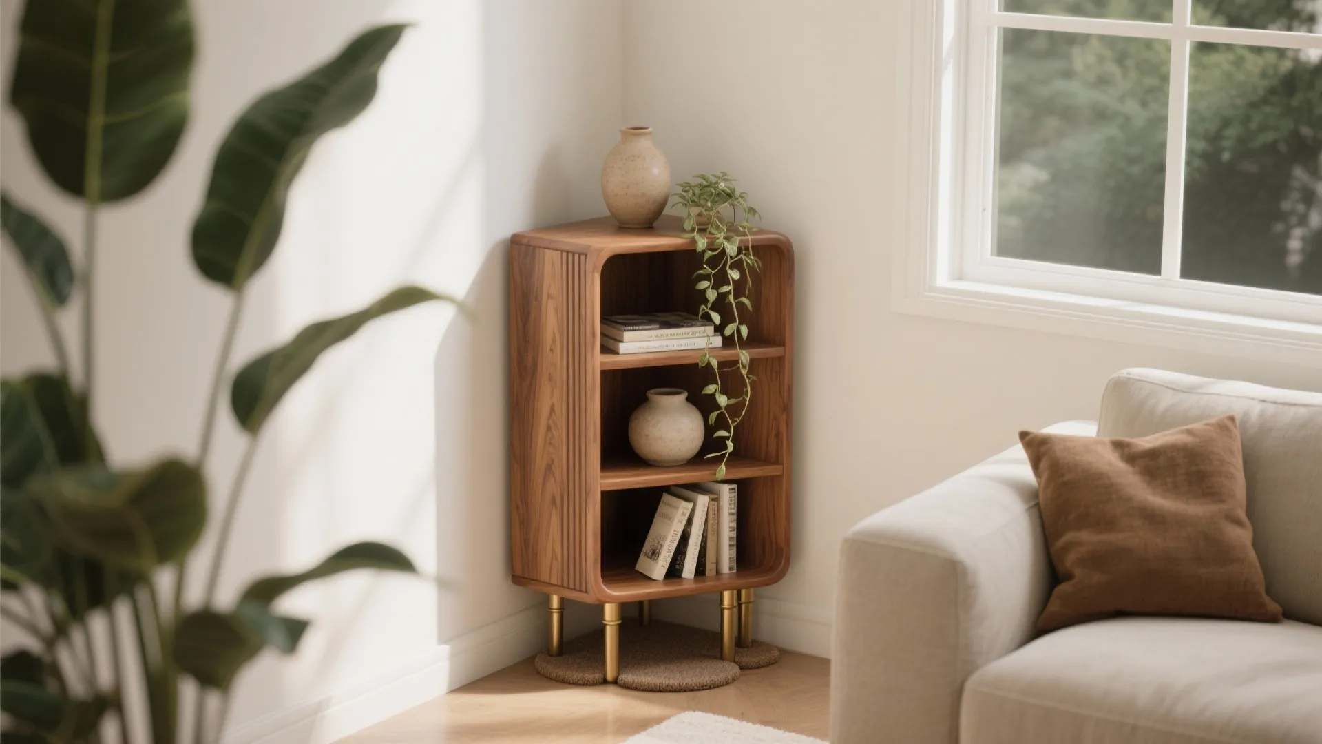 Wooden Corner Stand for Living Room: Smart Design Ideas