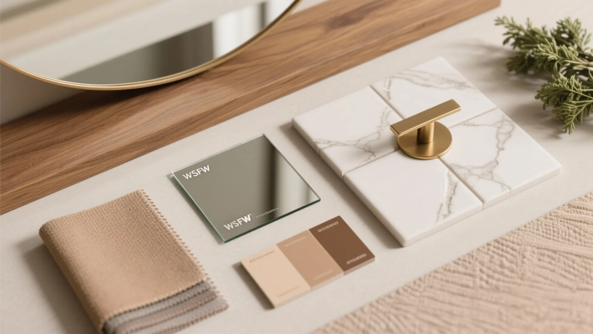 Warm Materials, Mirrors, and Color Drenching