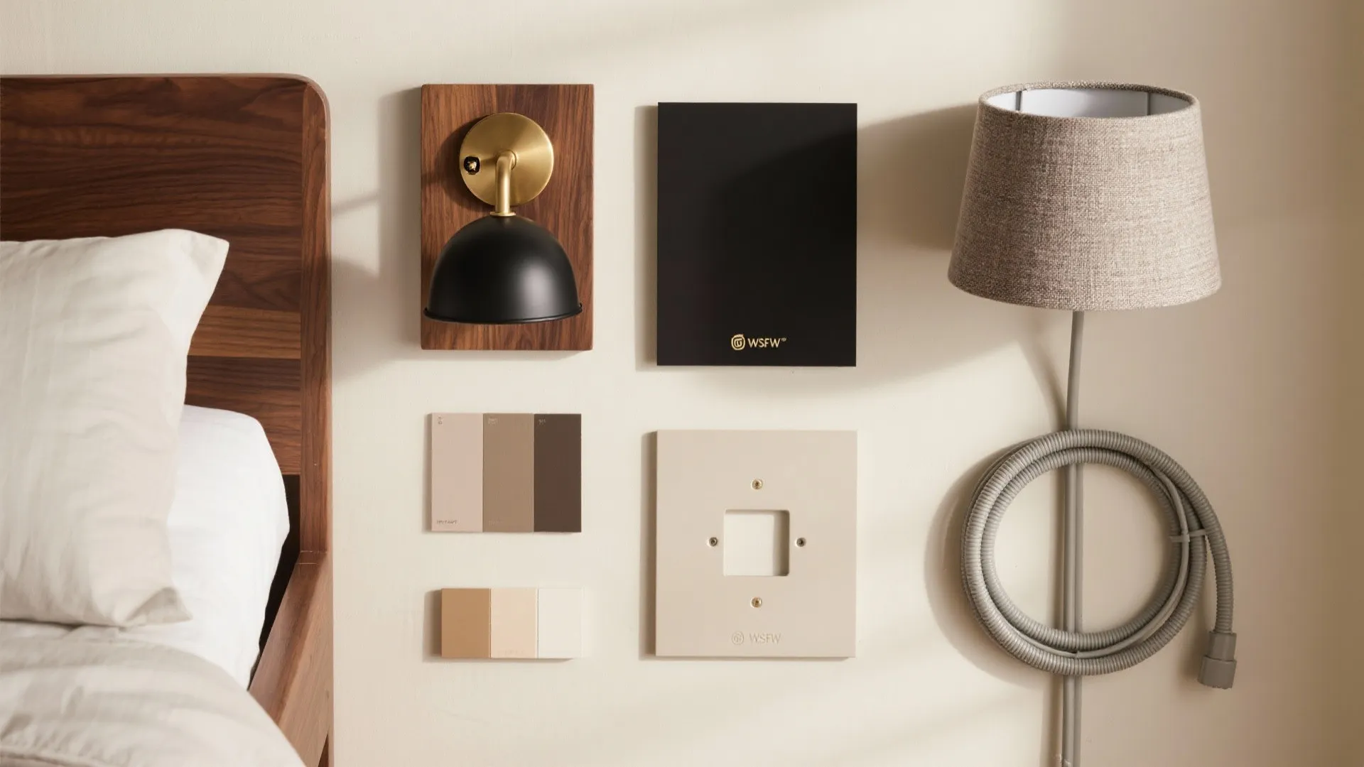 Warm materials, slim profiles, and hidden wiring