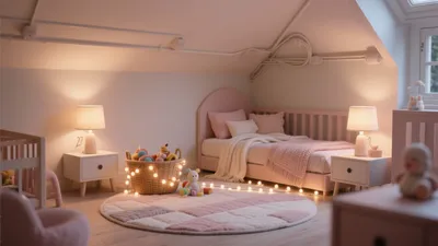 Cozy Children's Bedroom Design with Pastel Tones