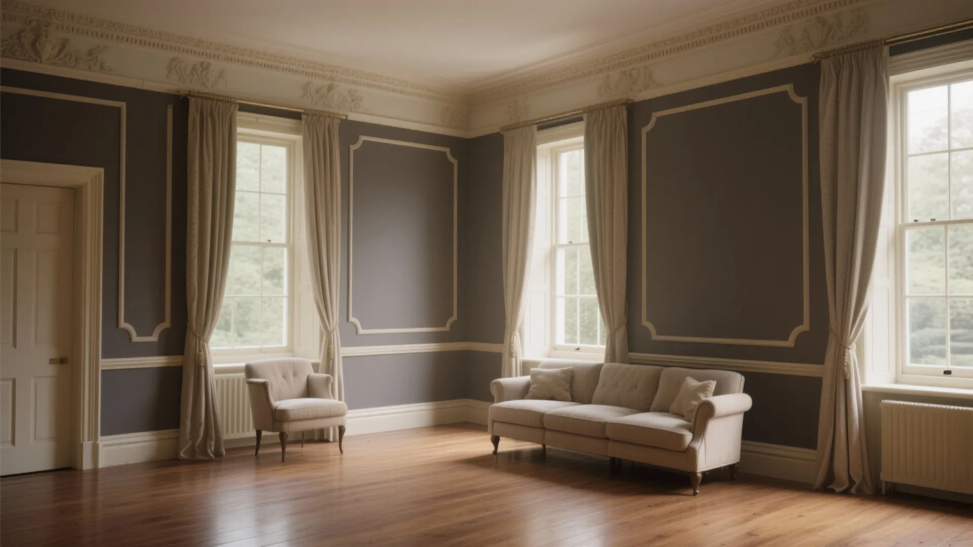 1. Classic London Neutral: Warm Slates and Creams