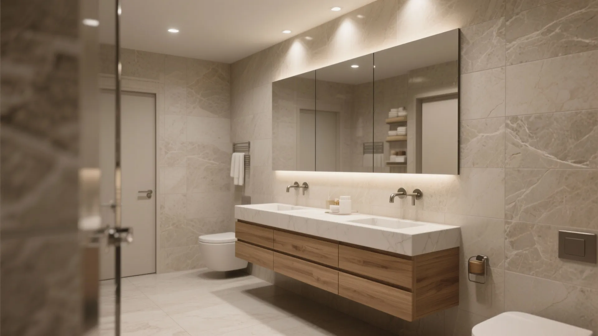 Warm Neutrals and Wood Accents for Spa Calm