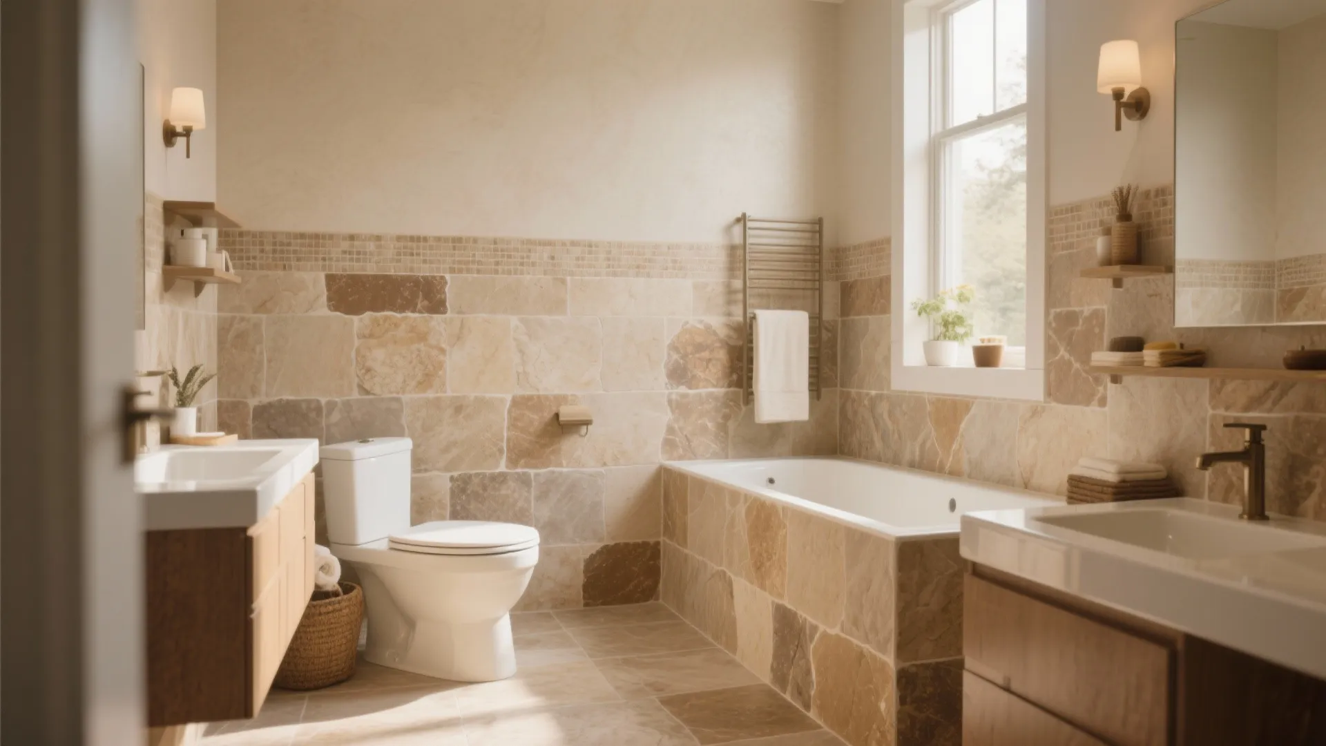 10. Warm Stone Look Porcelain