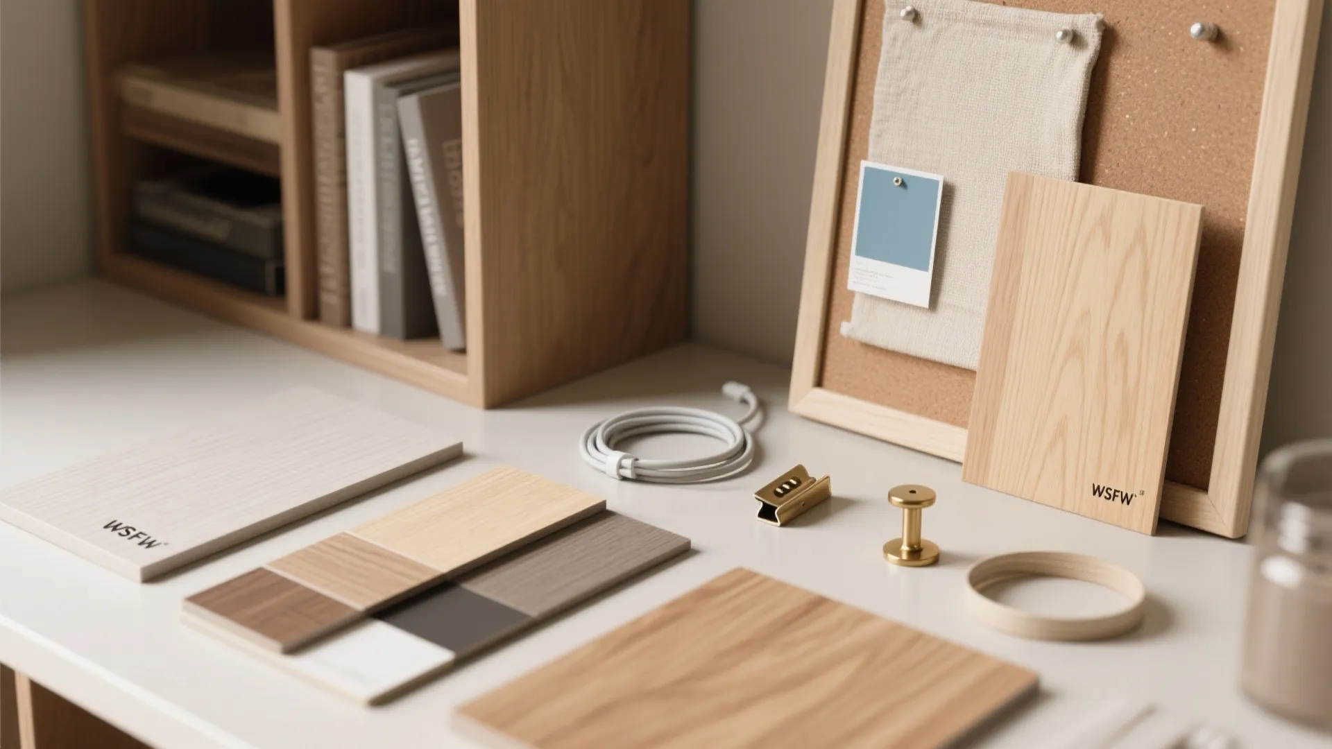 Warm Minimalist Study Storage