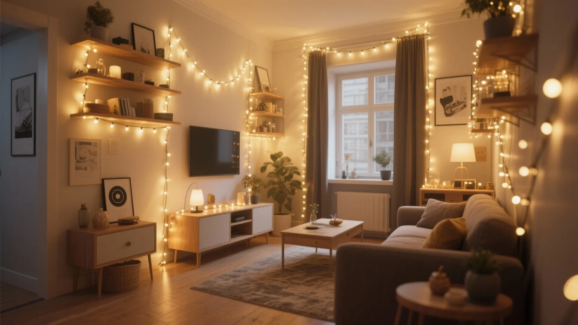 String Lights with Warm Glow