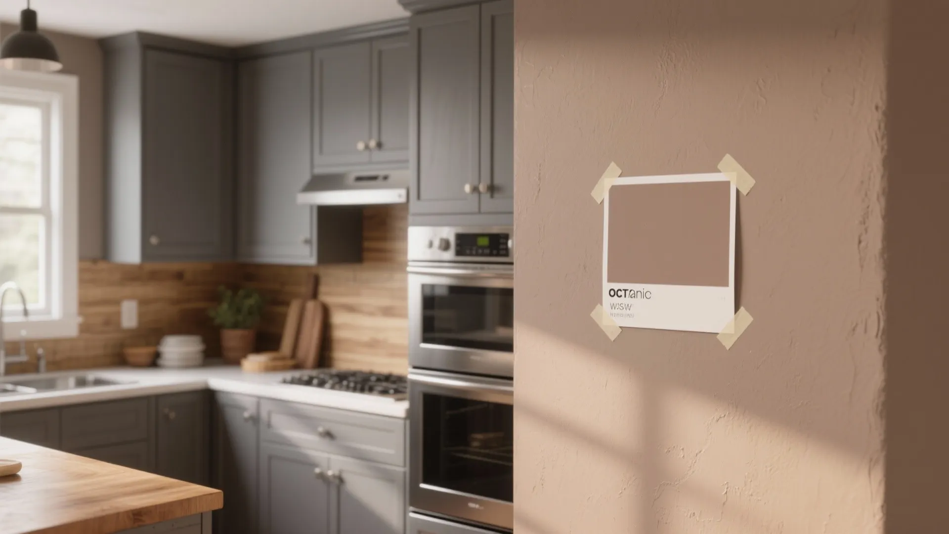 1. Warm taupe for soft contrast