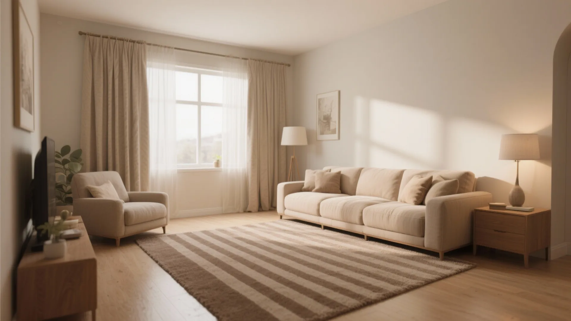 3. Warm Taupe with Subtle Stripes