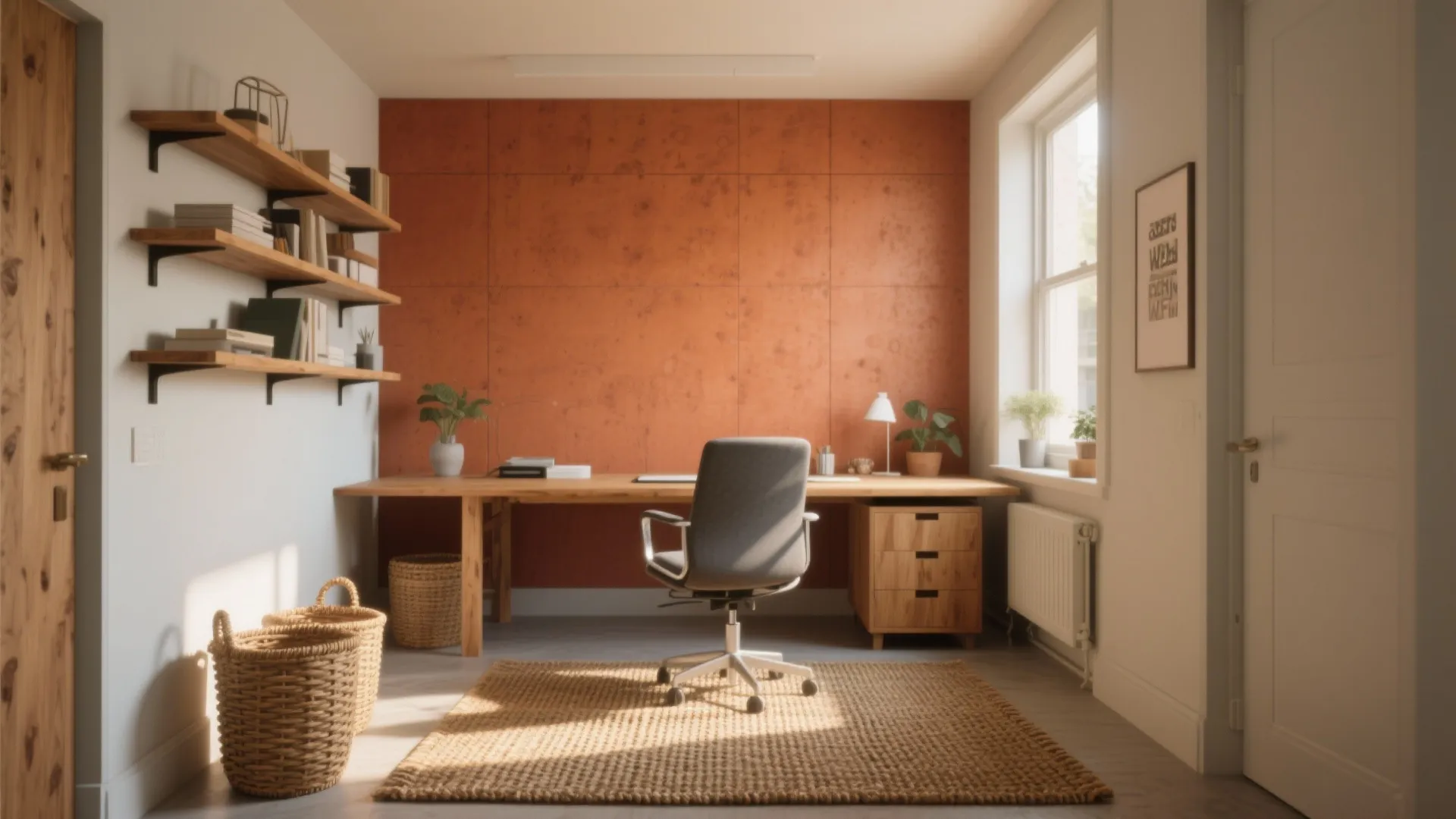 2. Warm Neutrals with a Terracotta Accent