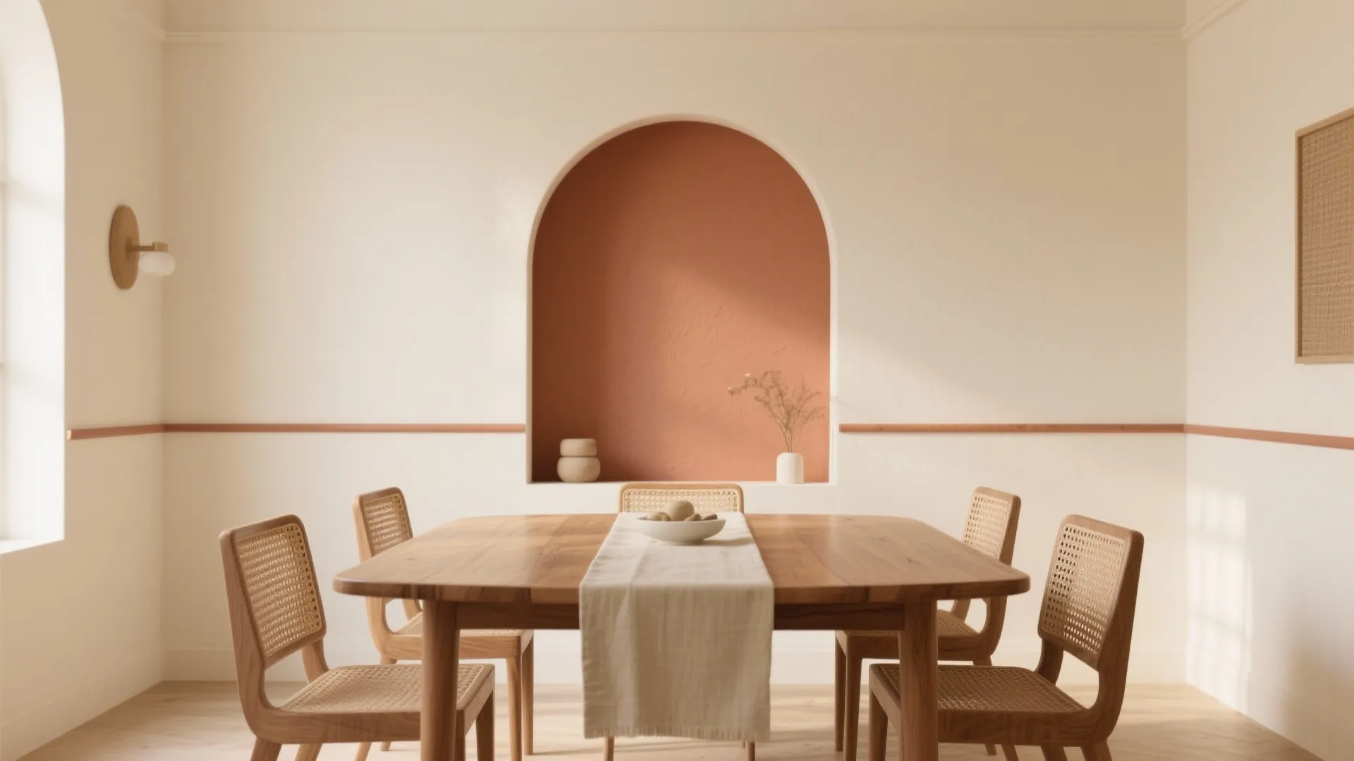 Warm Neutrals with Terracotta (Comfort-First Hosting)