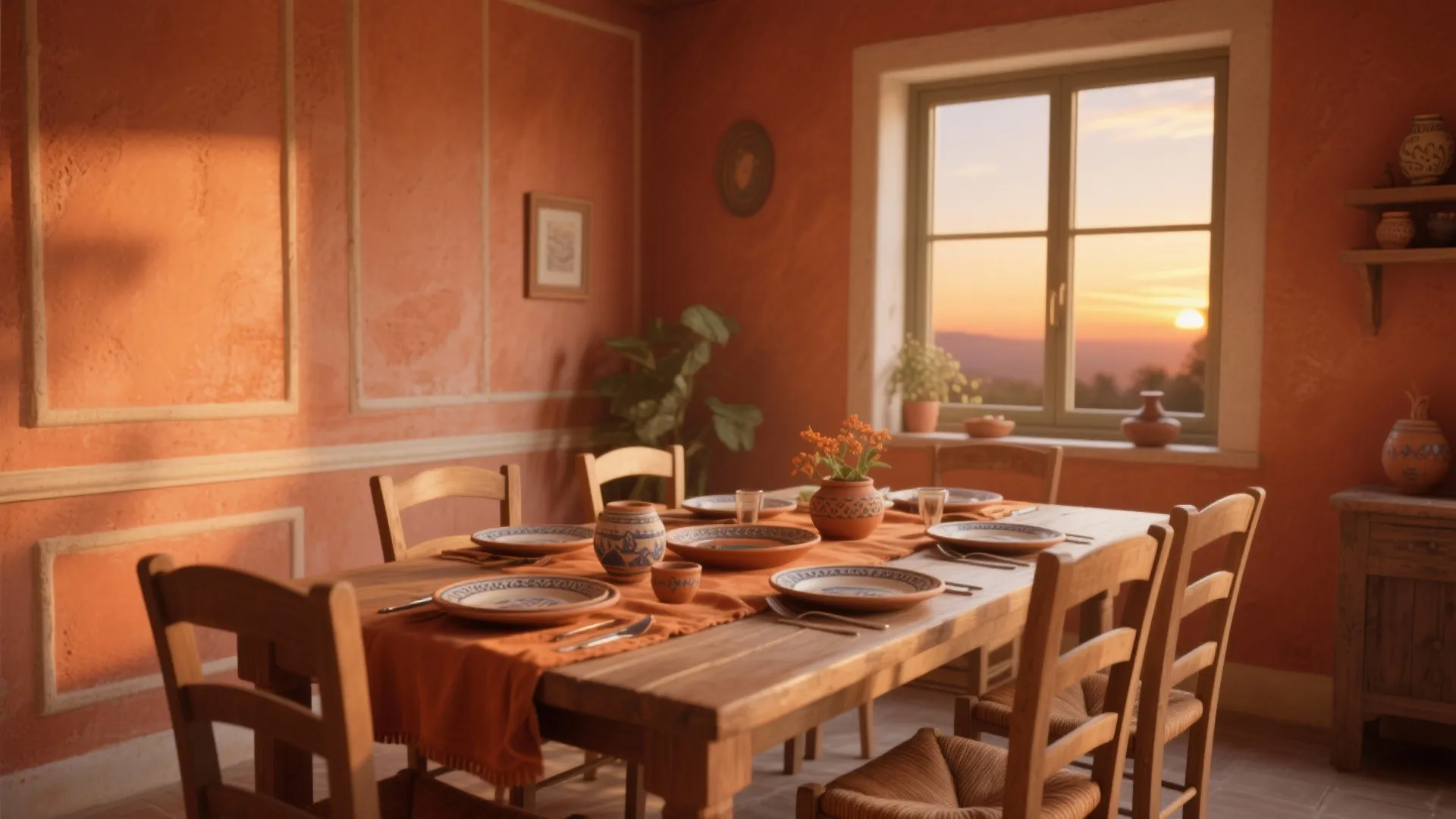 3. Warm Terracotta to Boost Appetite