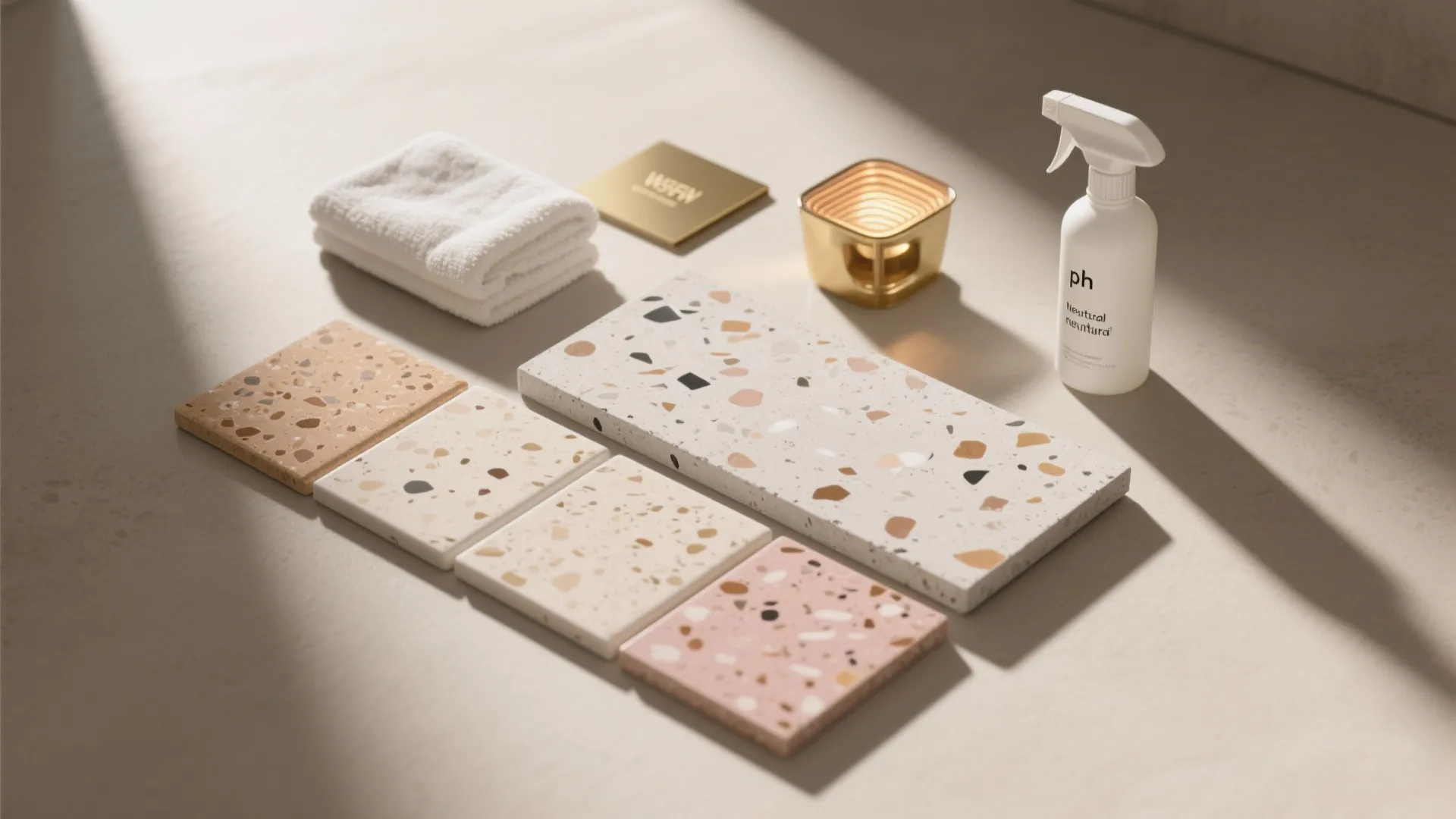 Warm Terrazzo, Softly Honed