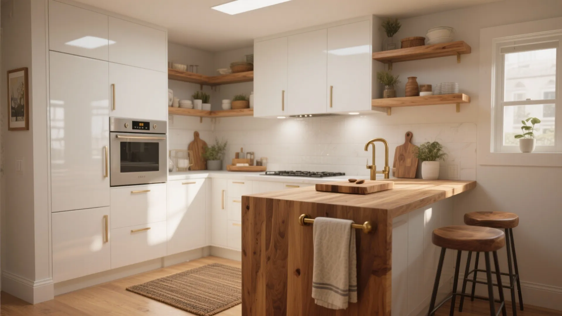 2. Pair with warm textures to avoid clinical coldness