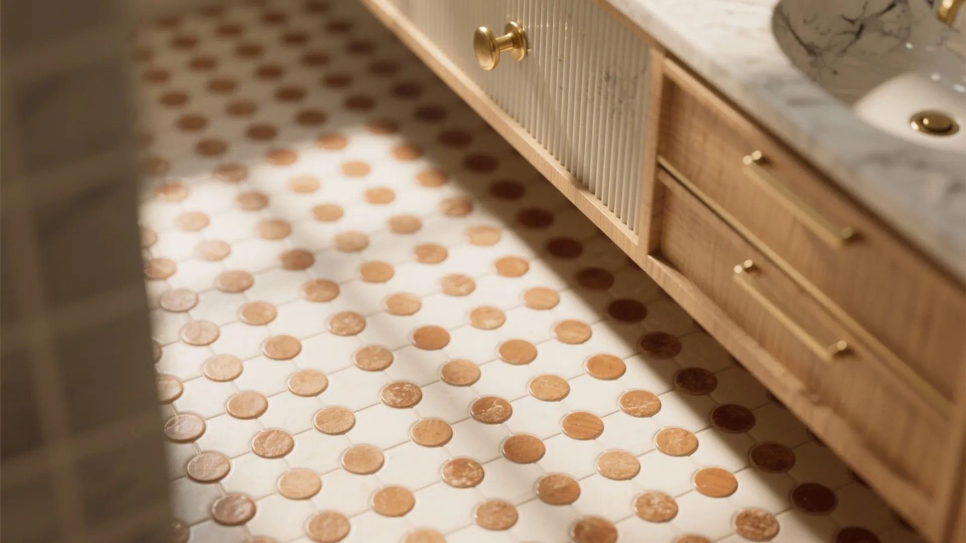 Warm textures and small-scale patterns for depth