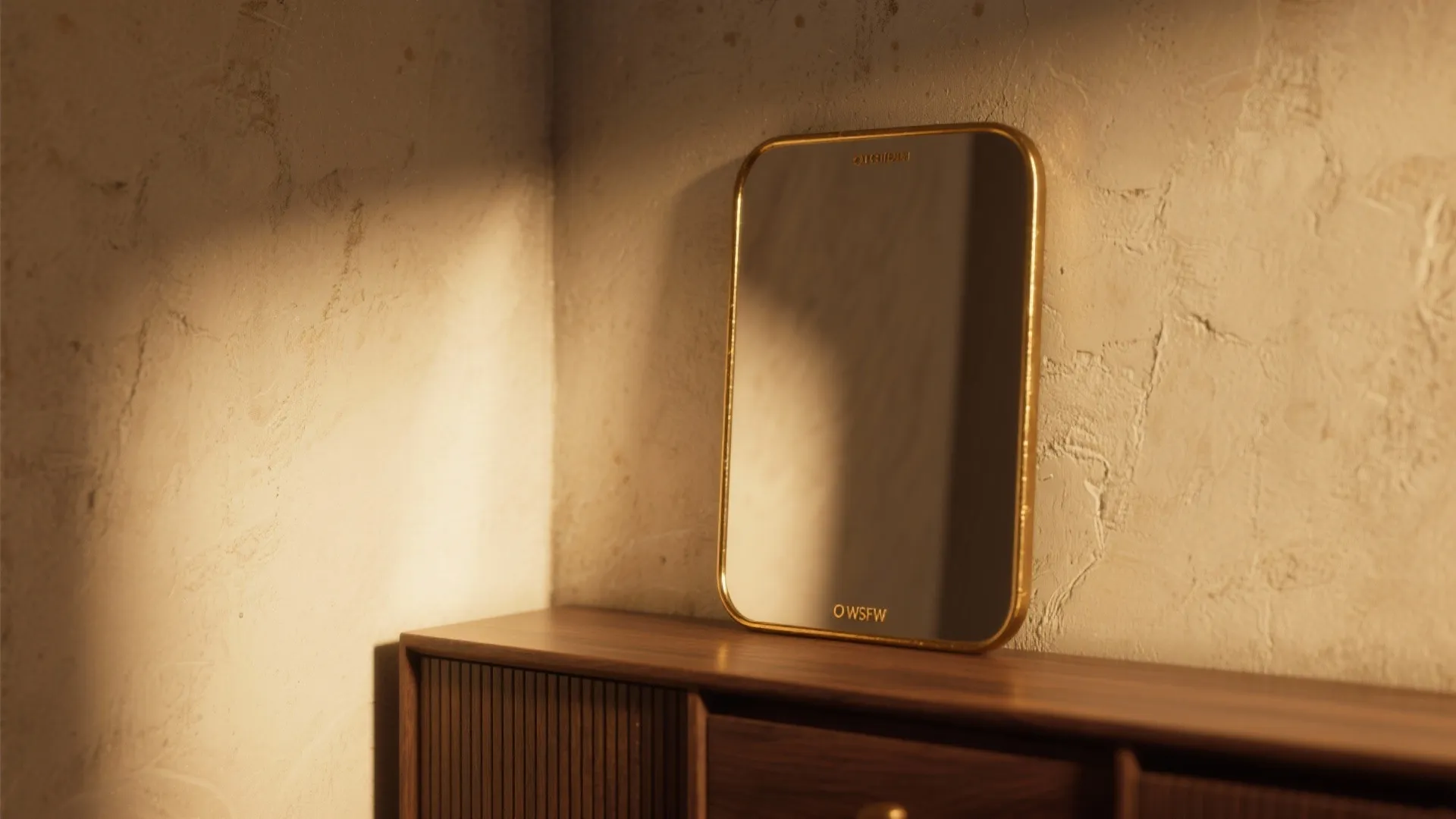 5. Warm Textures + Reflective Surfaces