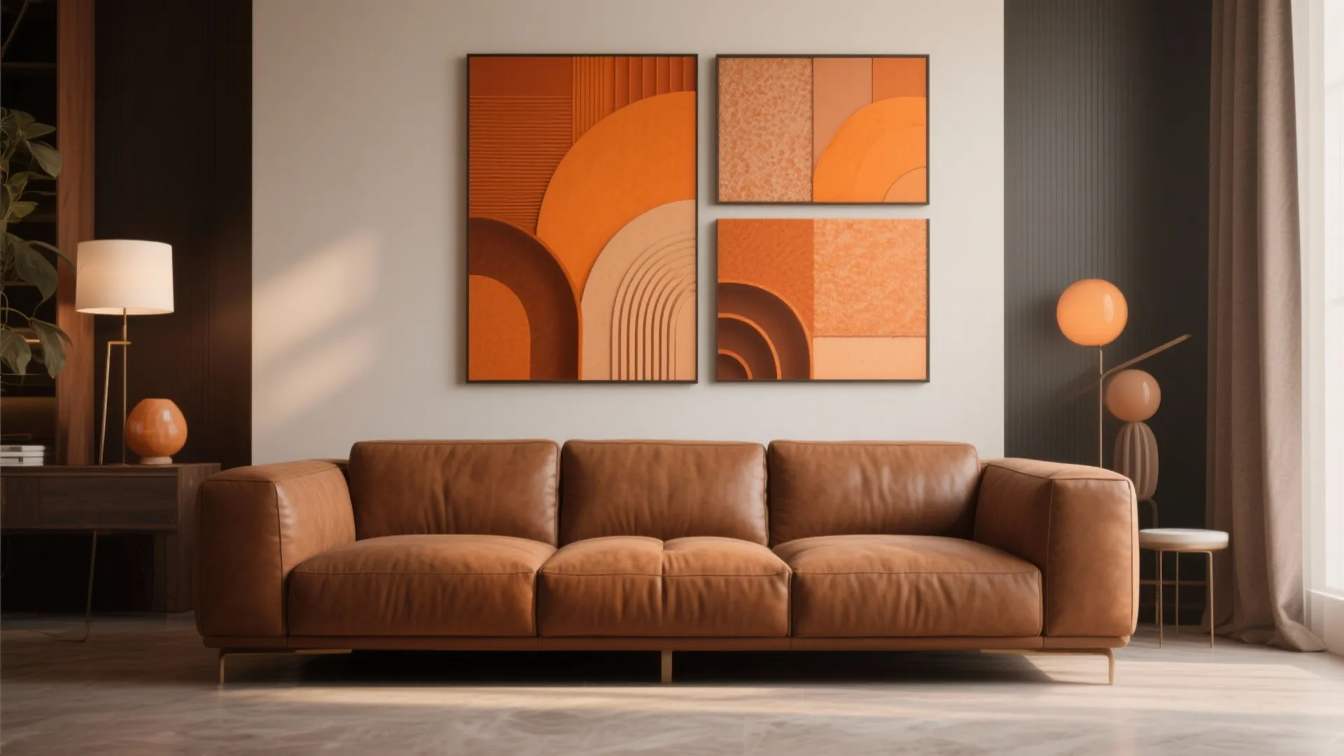 9. Wall Art with Warm Undertones