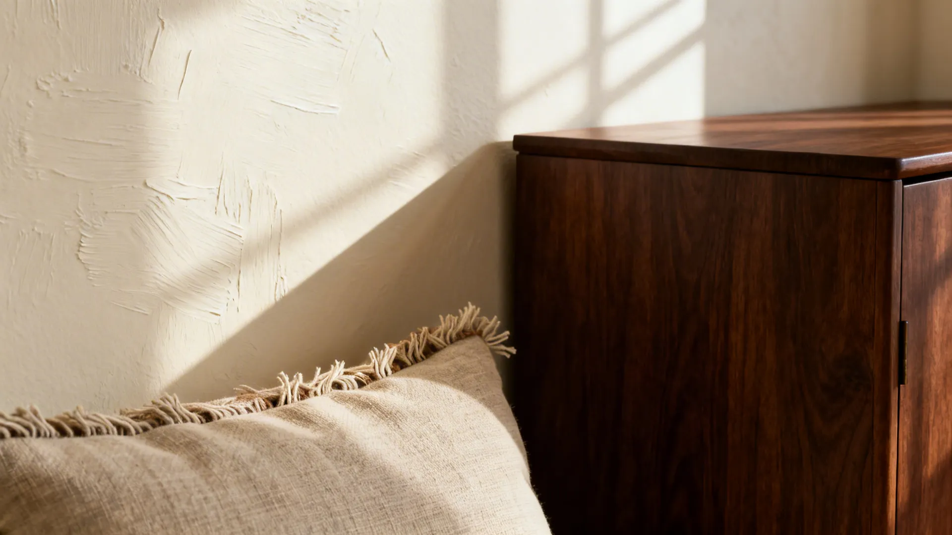 1. Layer light walls with warm accents