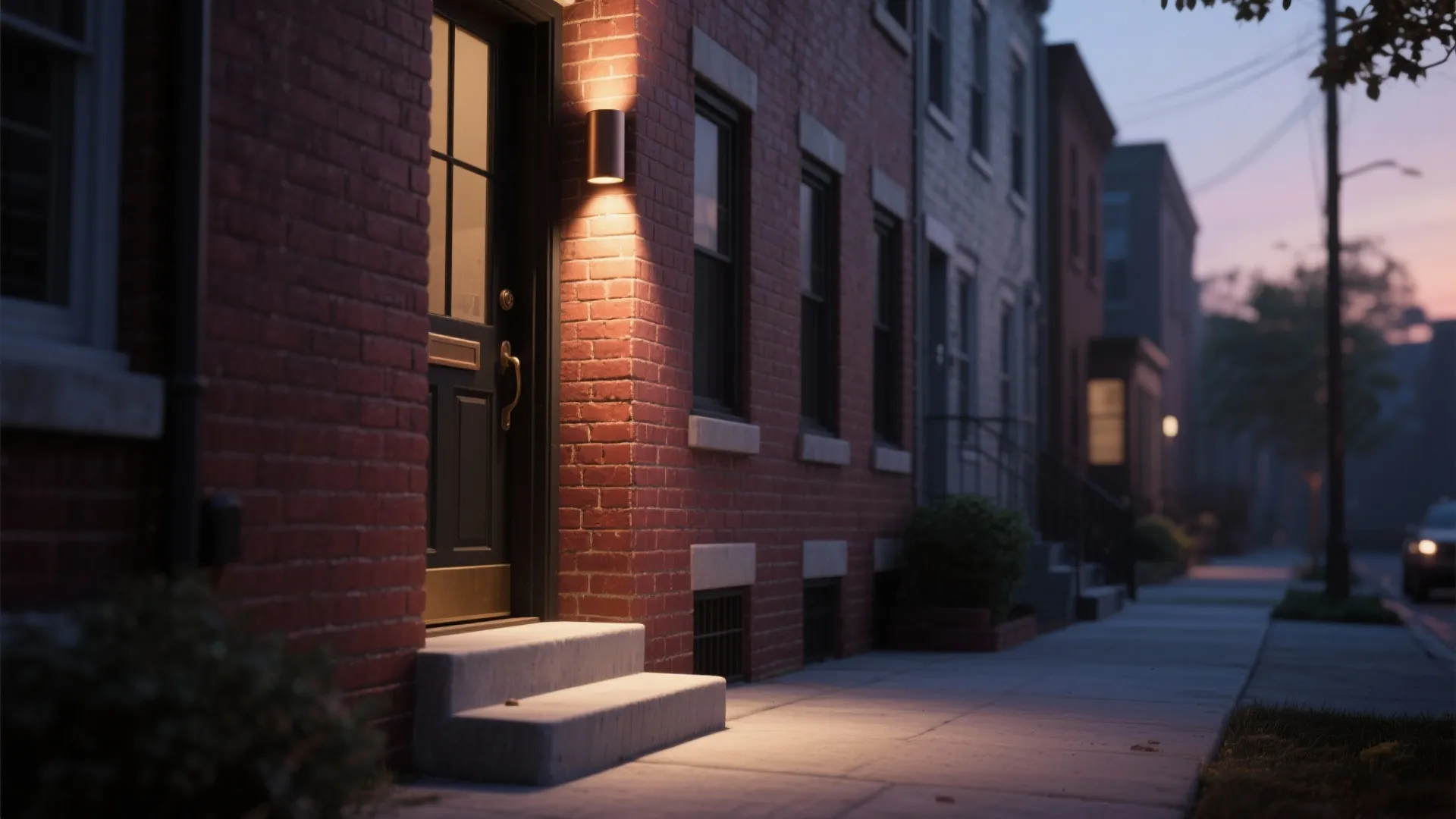 Subtle, warm wash lighting for entryways