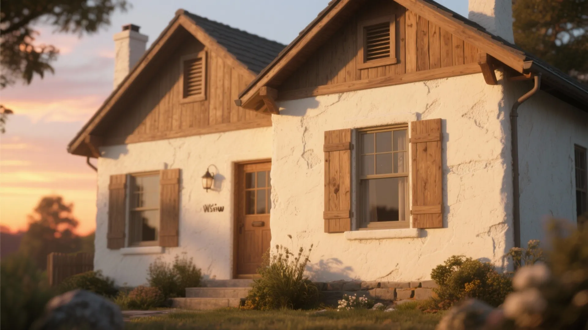 Warm White with Soft Accents