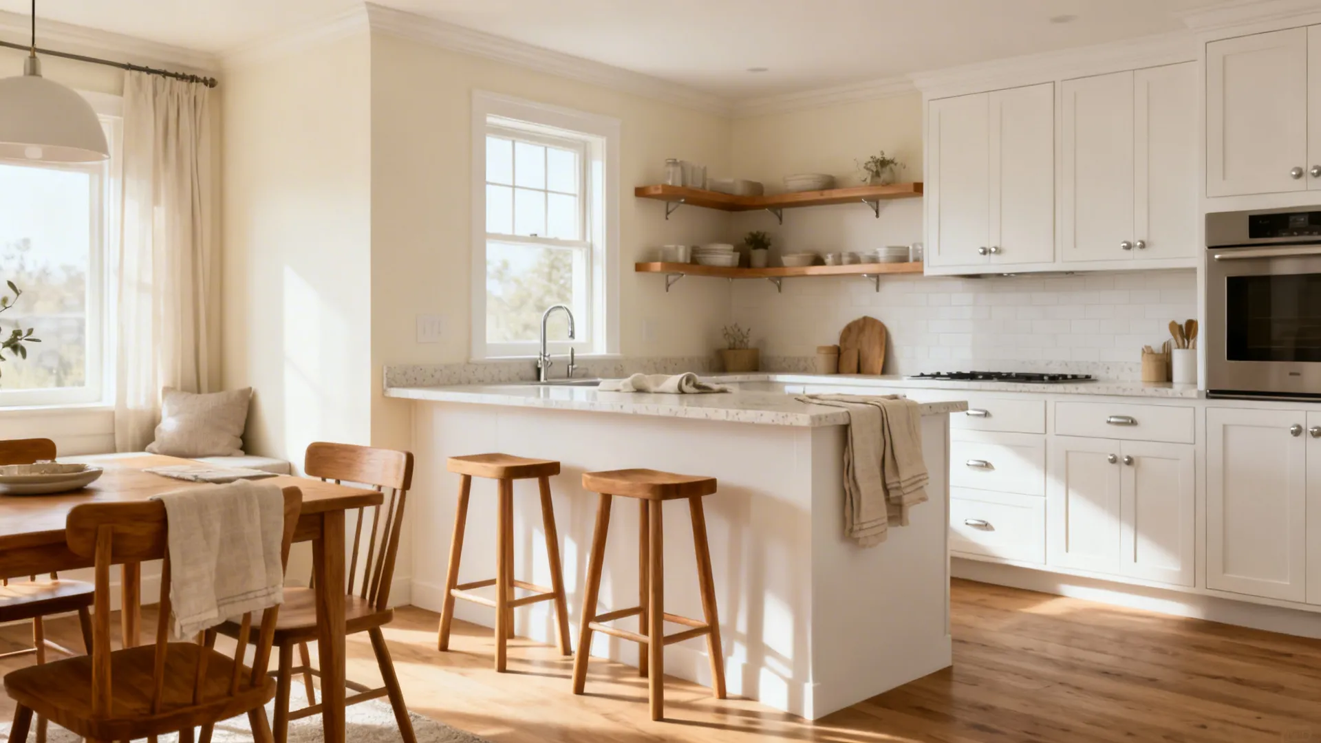 Warm White & Natural Wood