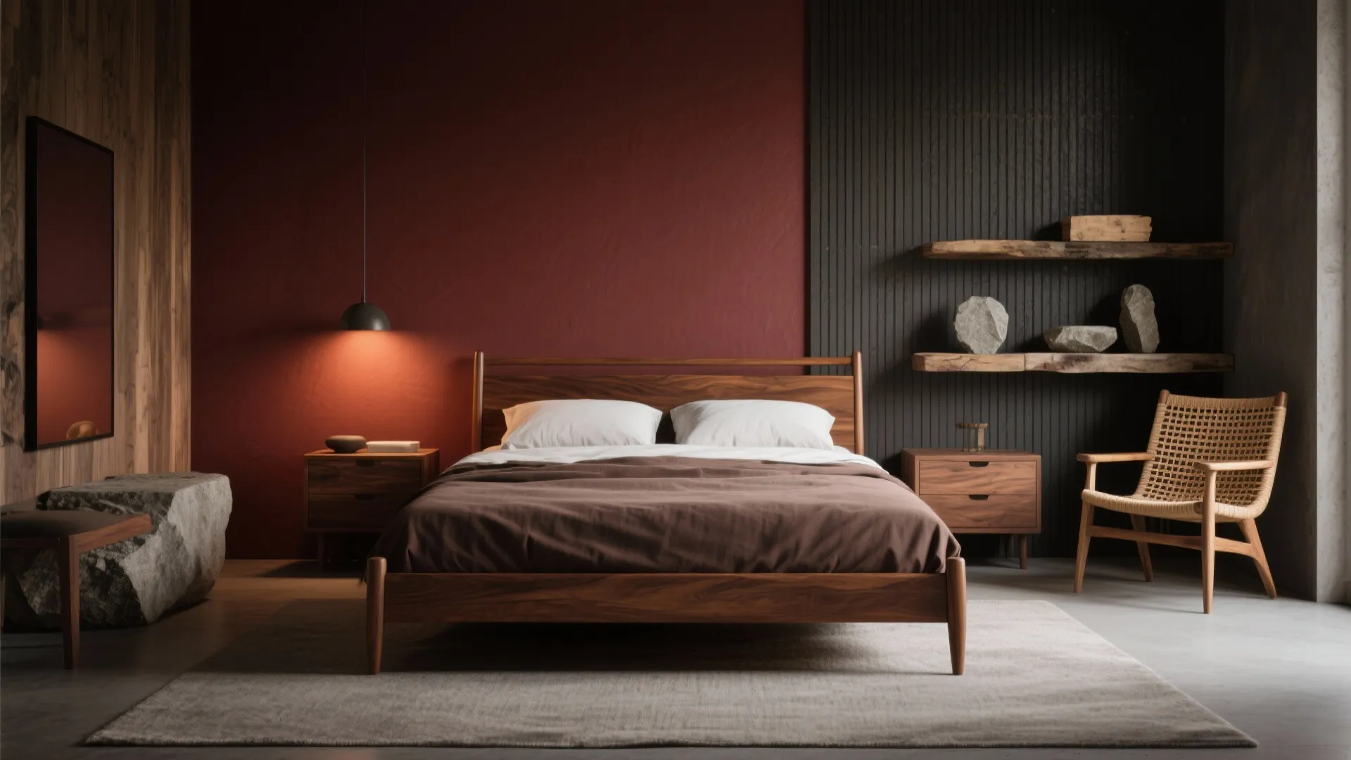 Warm Wood Tones and Organic Elements