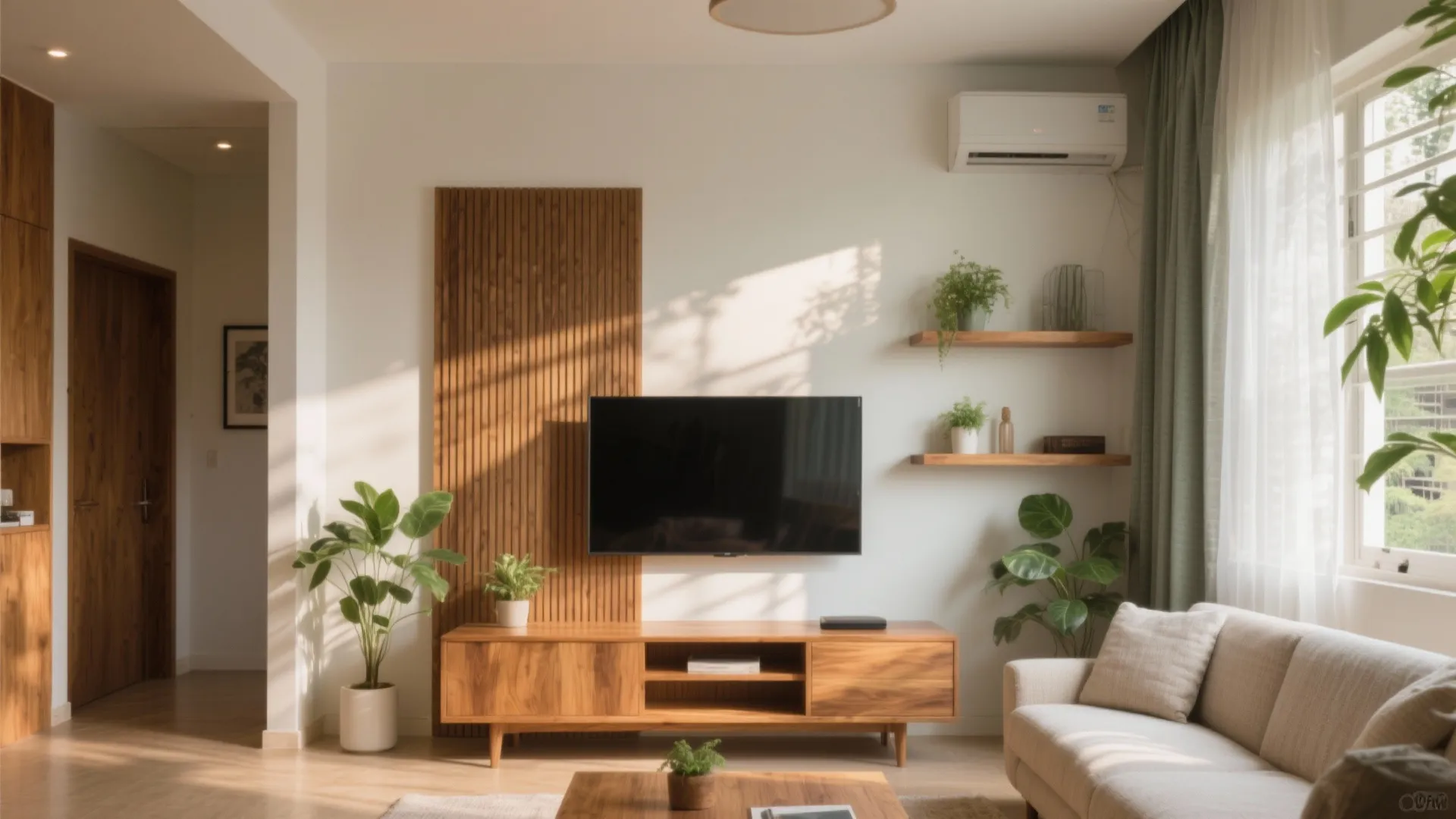 Warm Wood Accents That Handle Mumbai Humidity