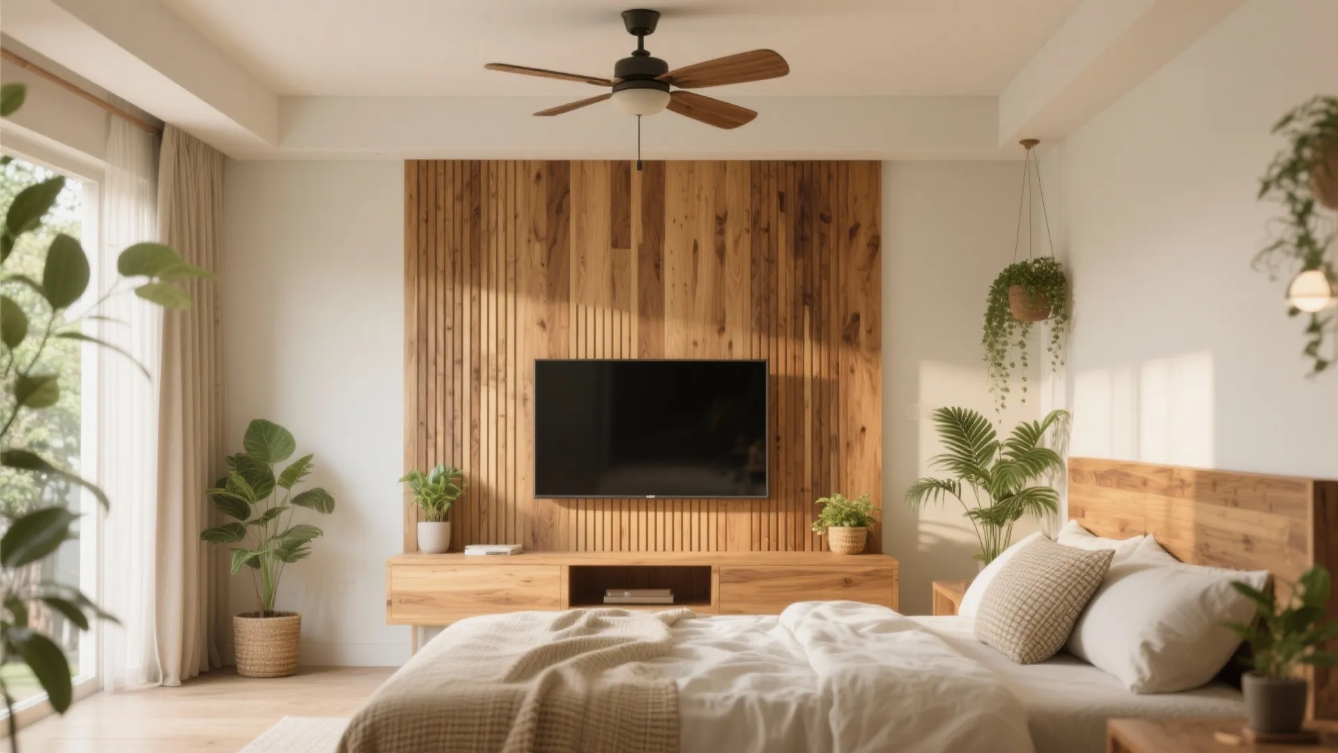 Warm wood accents for calm in Kolkata’s humid climate