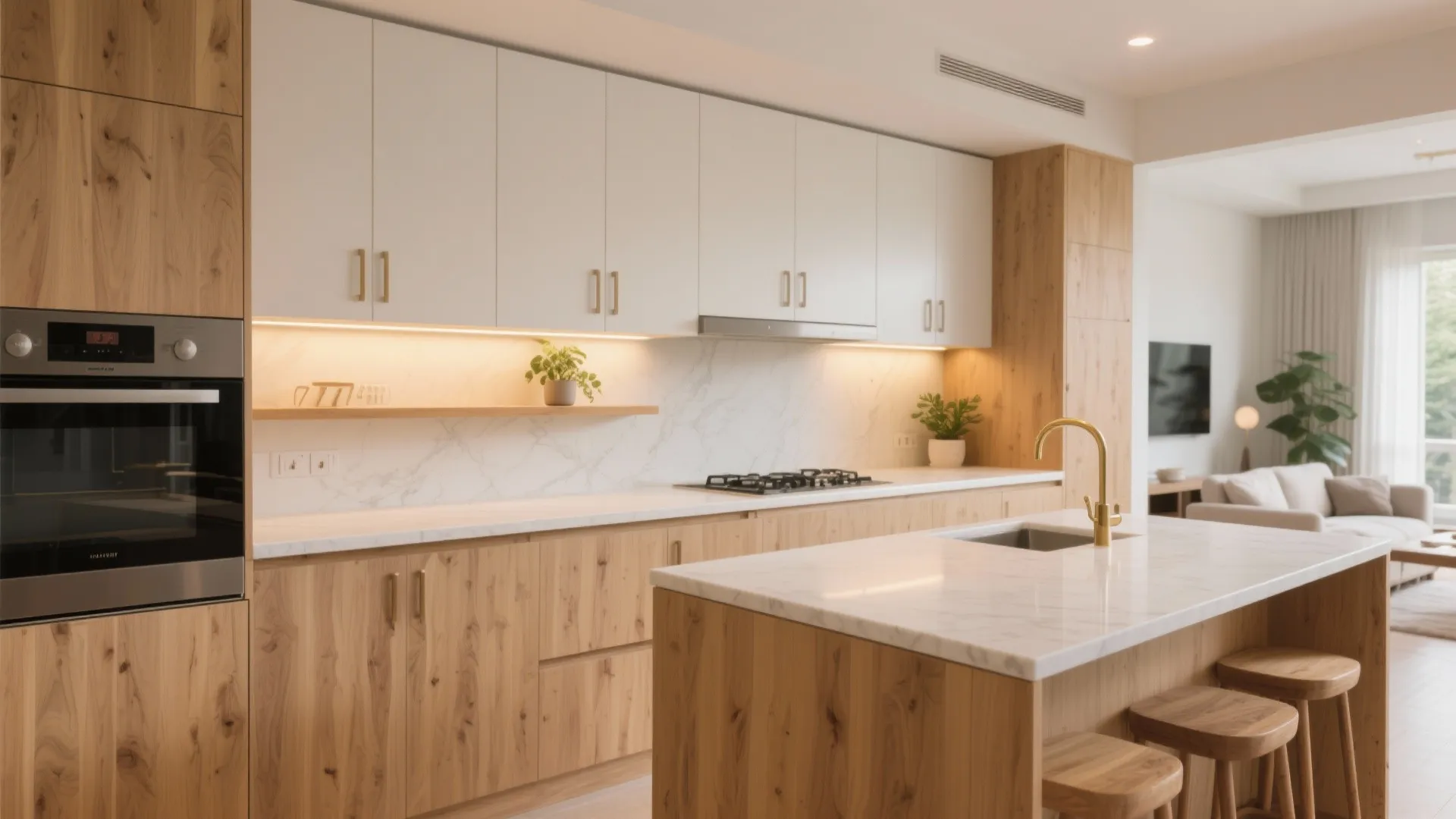 Warm wood elements for a welcoming vibe