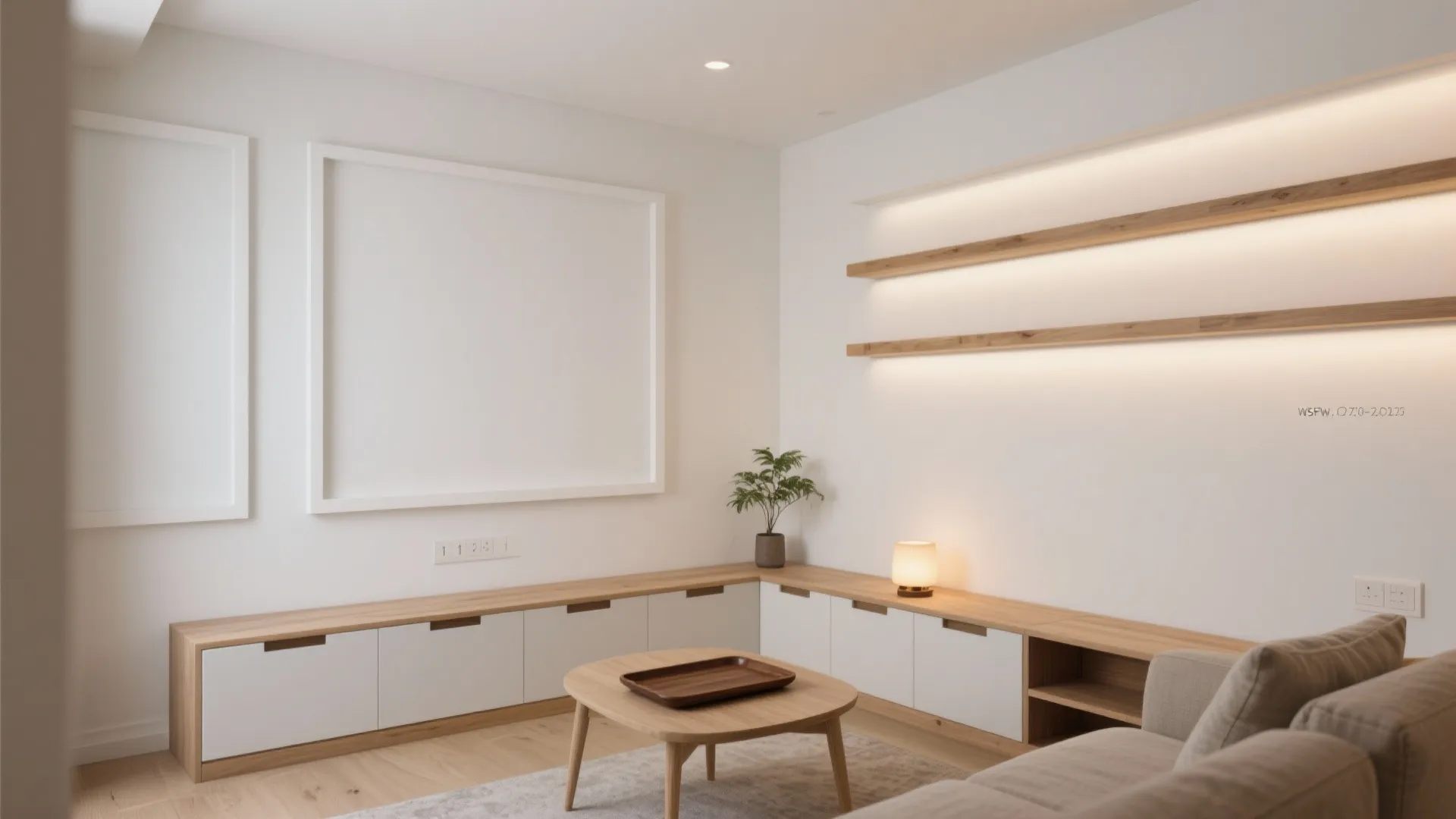 Warm wood accents that soften small spaces