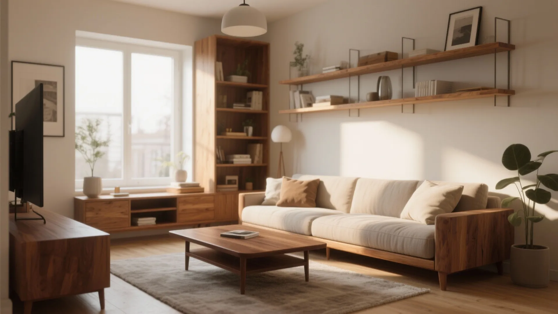 10. Warm wood accents for coziness