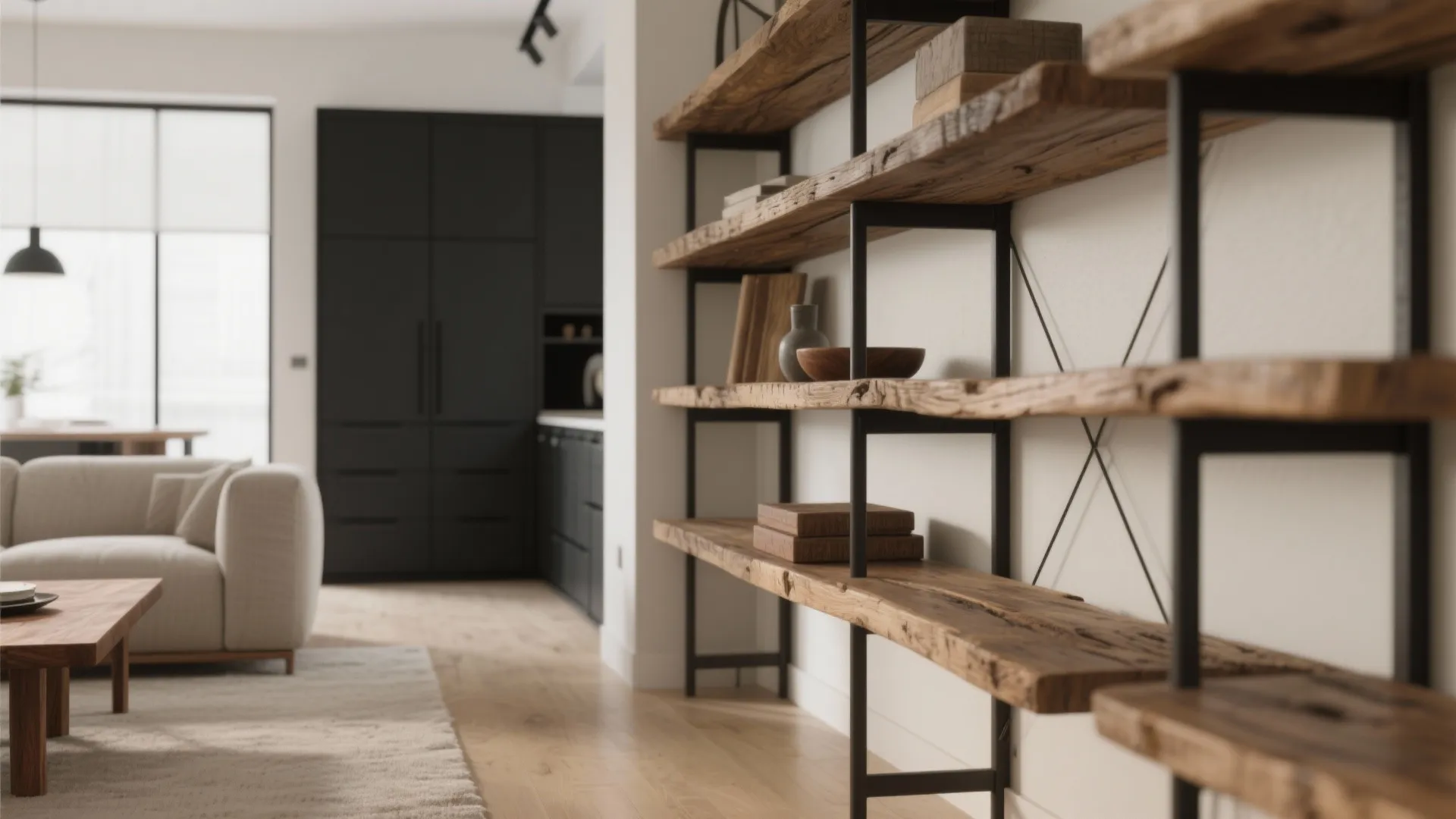 7. Warm Wood Accents