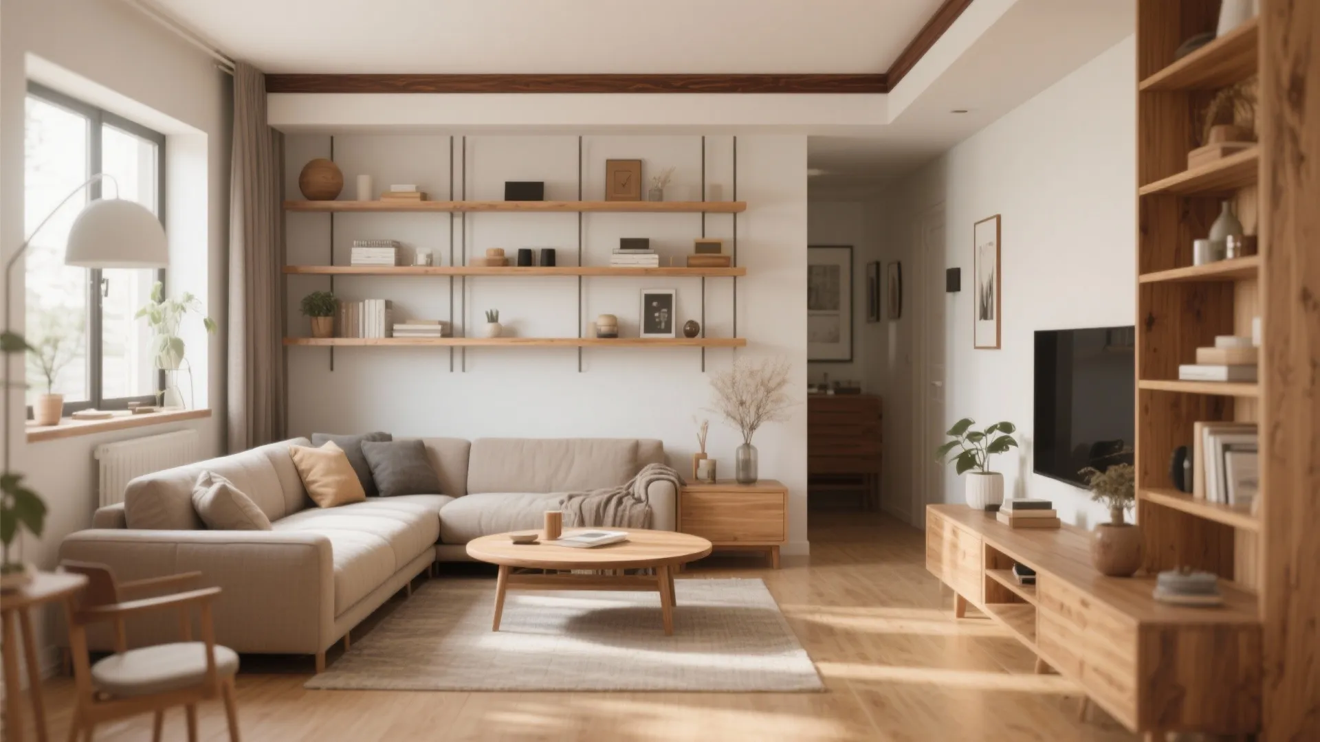 9. Warm Wood Accents