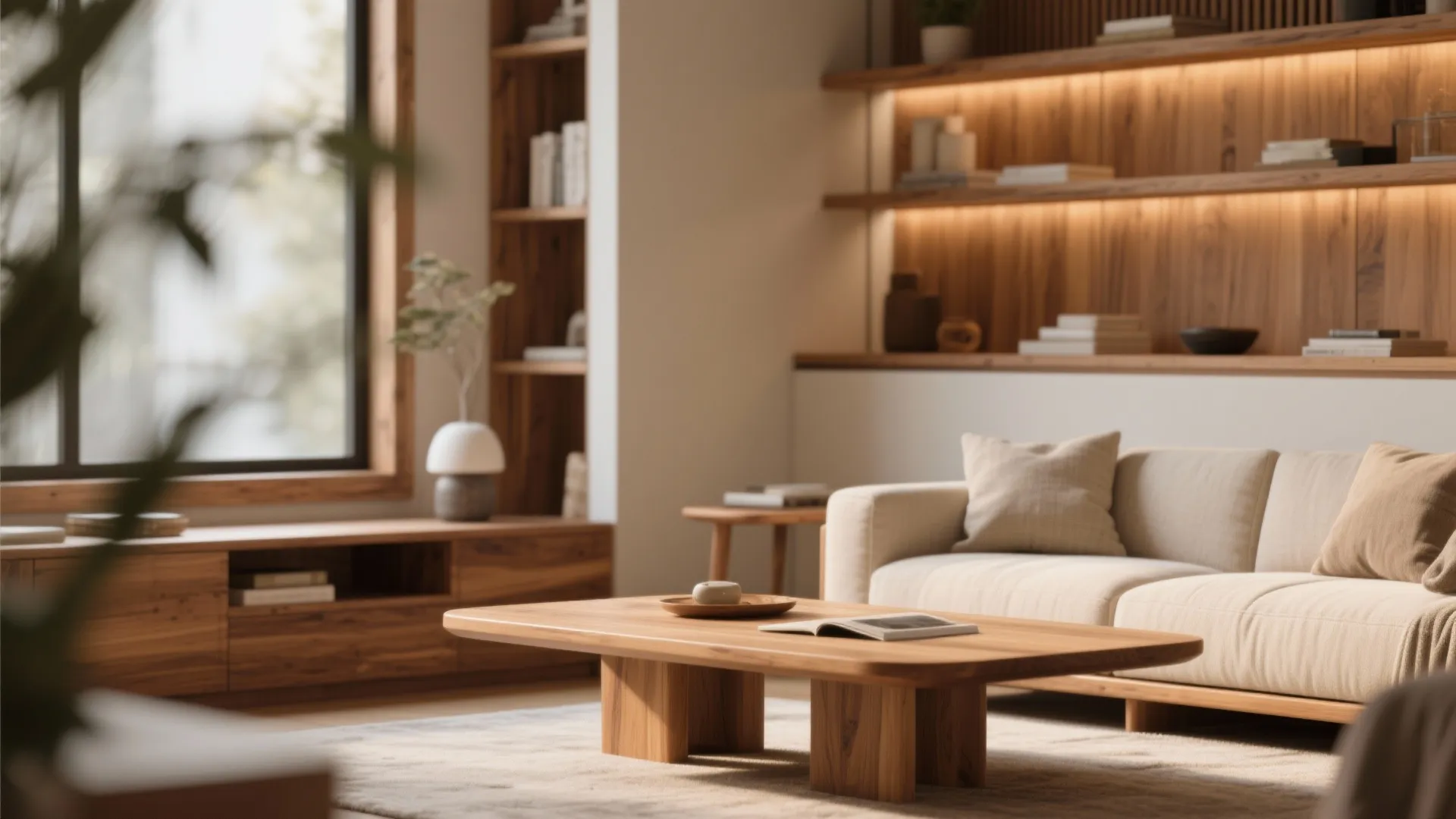 10. Warm Wood Accents