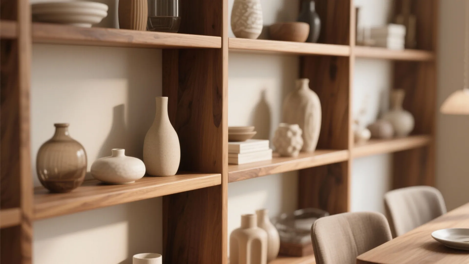 Warm wood accents for a cozy blend